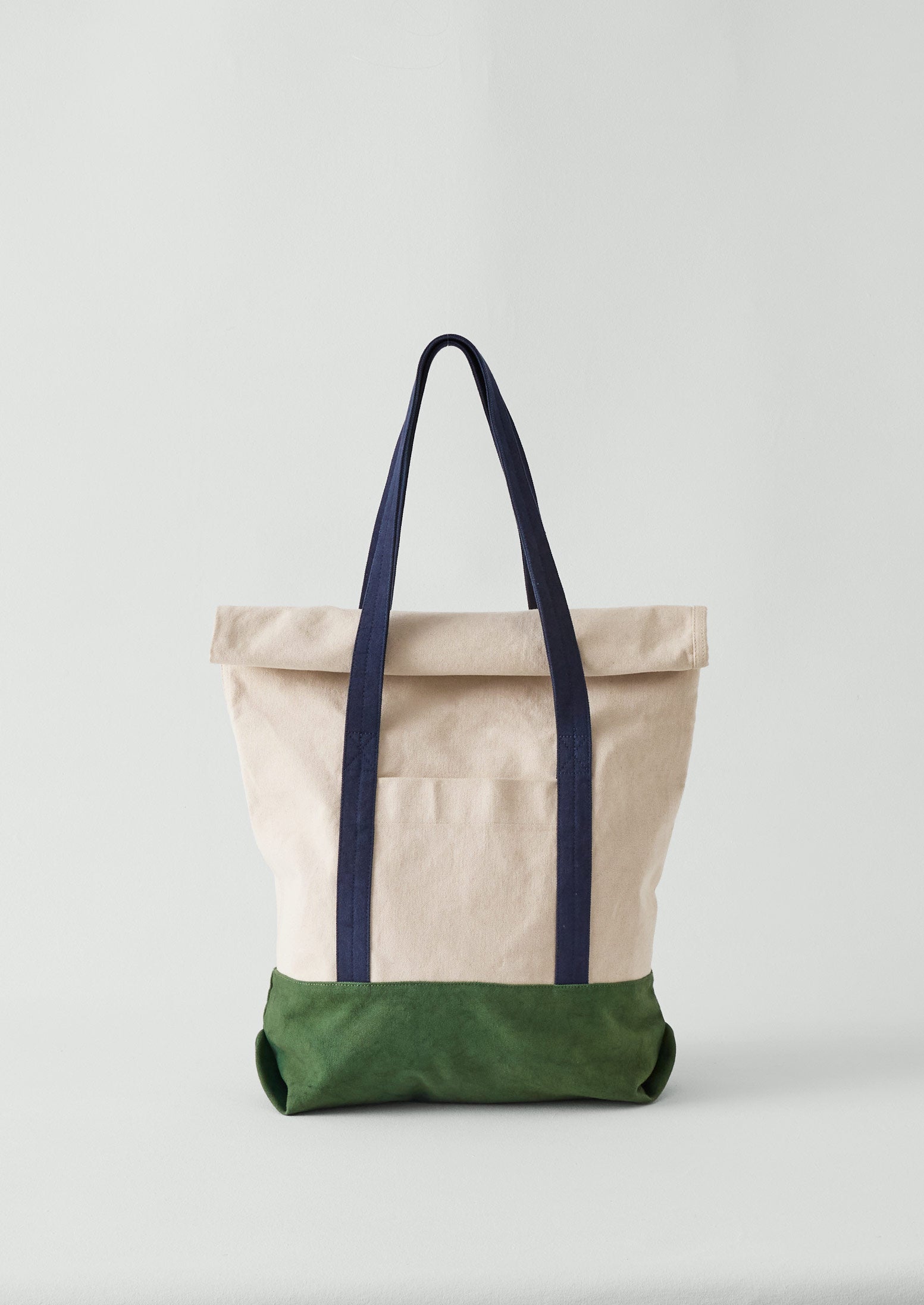 Cotton Canvas Roll Top Bag | Sea Green | TOAST display picture 1