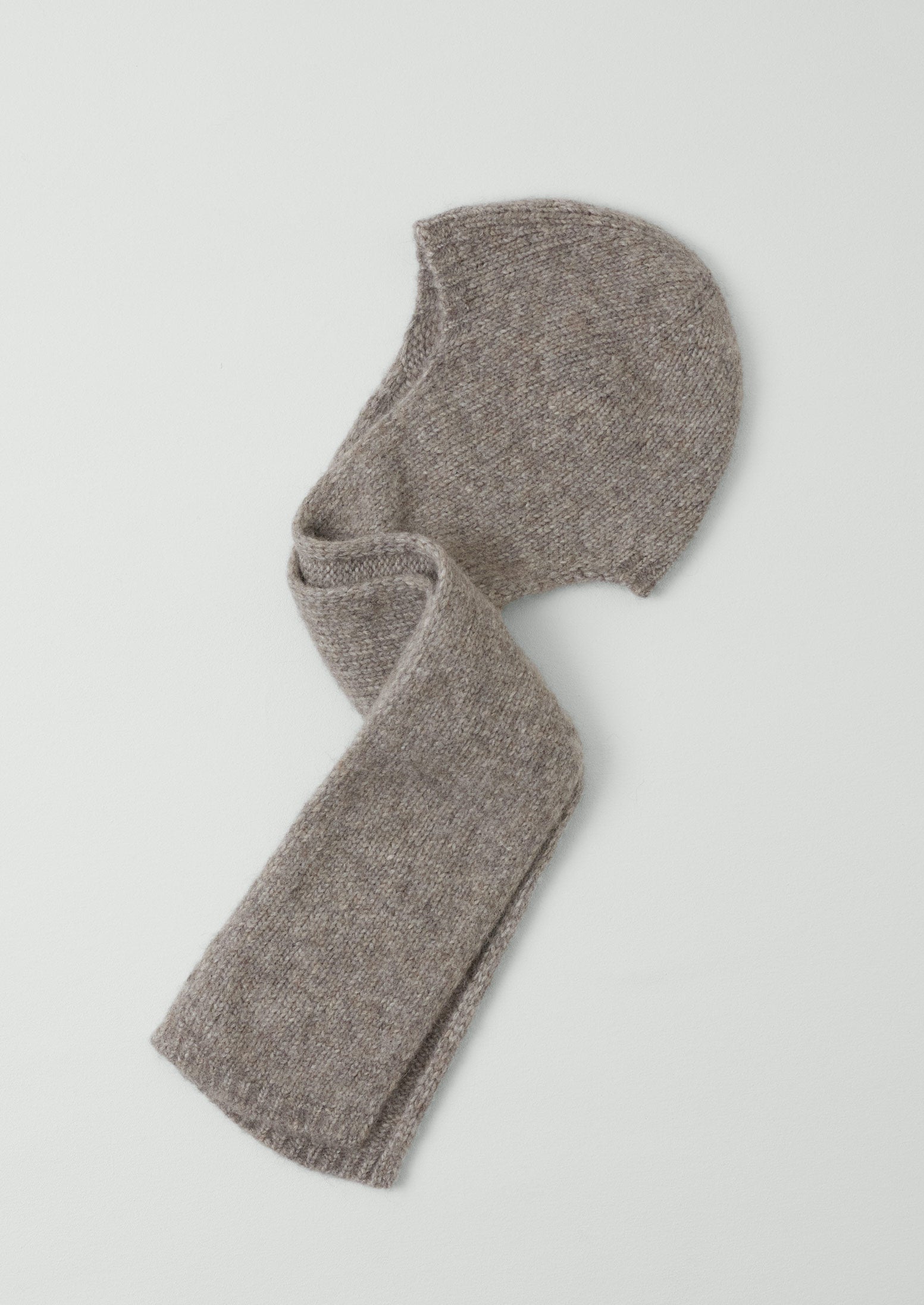 Lofty Alpaca Hooded Scarf | Stone | TOAST