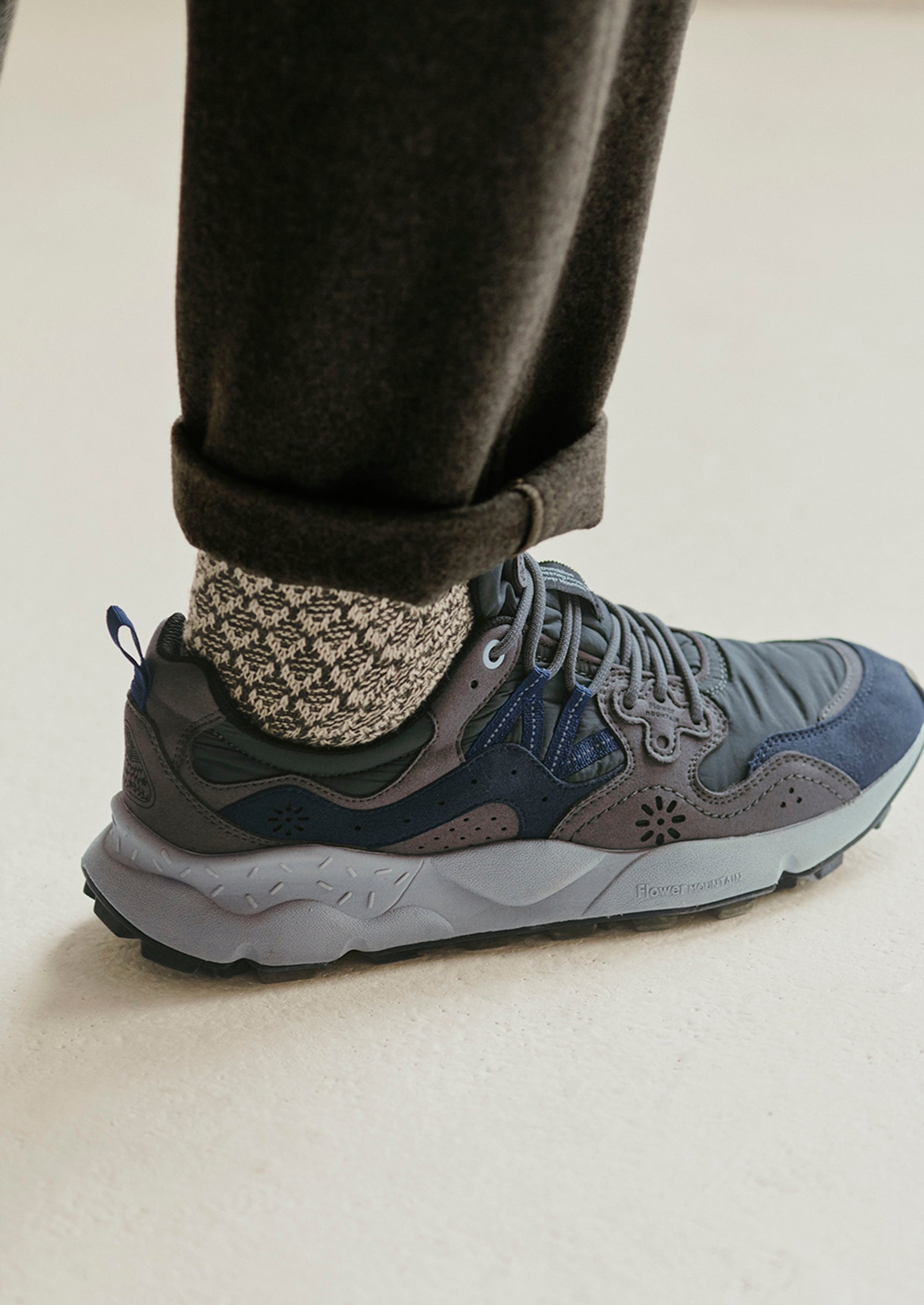 Flower Mountain Yamano Panelled Sneakers | Charcoal | TOAST