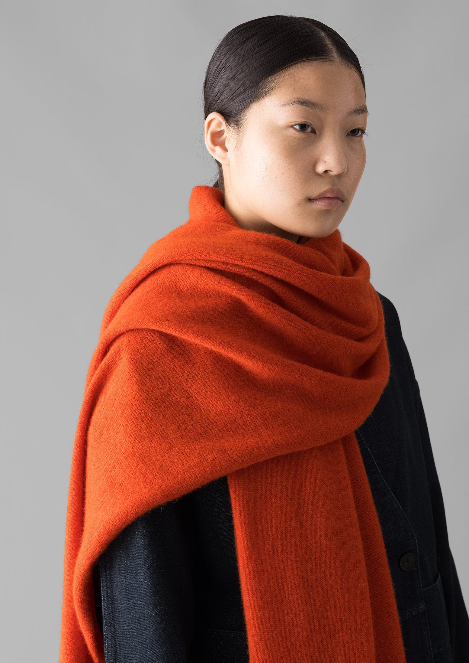 Cashmere Wool Wrap Scarf | Pumpkin | TOAST