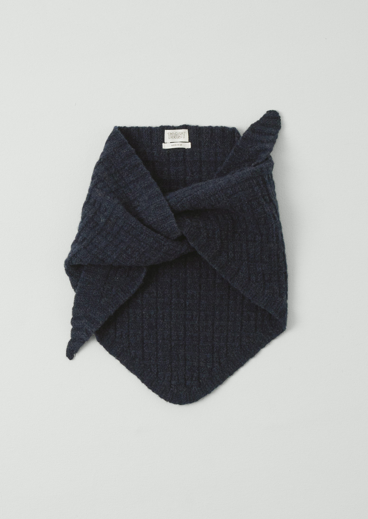 Knitted Wool Bandana | Indigo Melange | TOAST