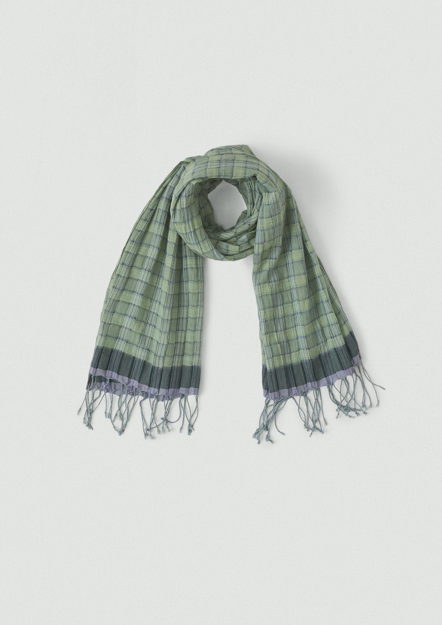 Graph Paper Check Gauzy Scarf | Spearmint | TOAST
