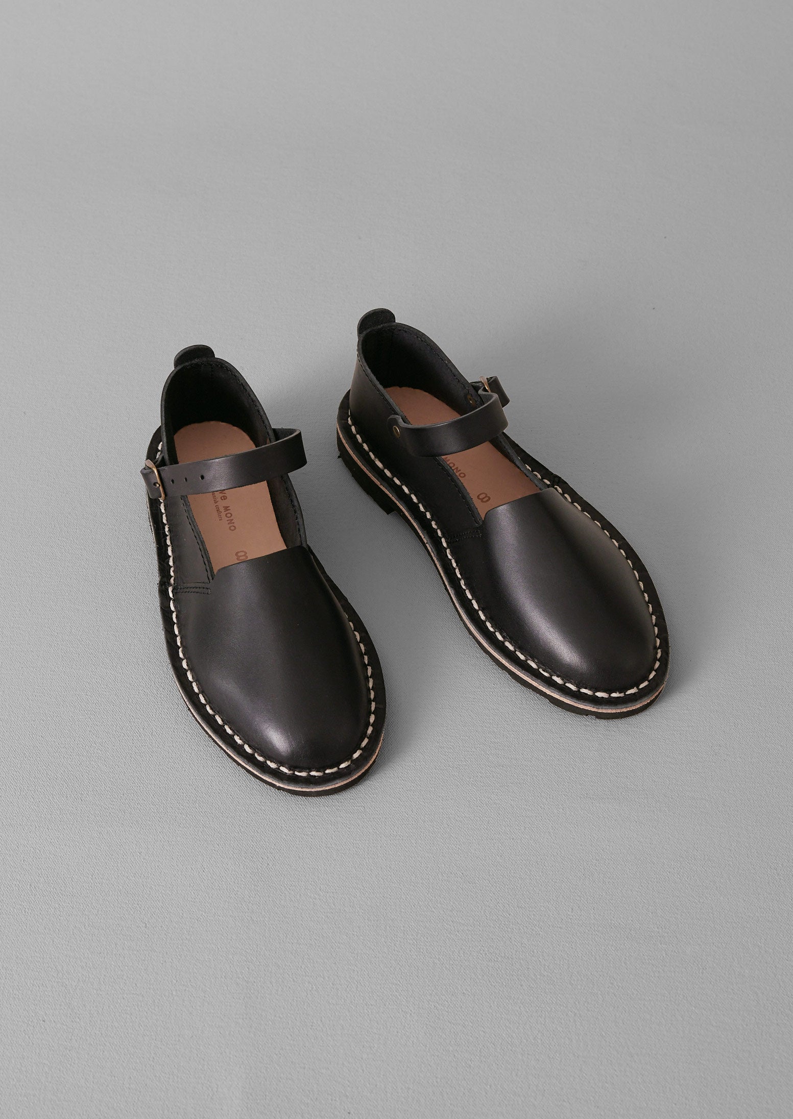 Steve Mono Artisan Leather Buckle Shoes | Black | TOAST