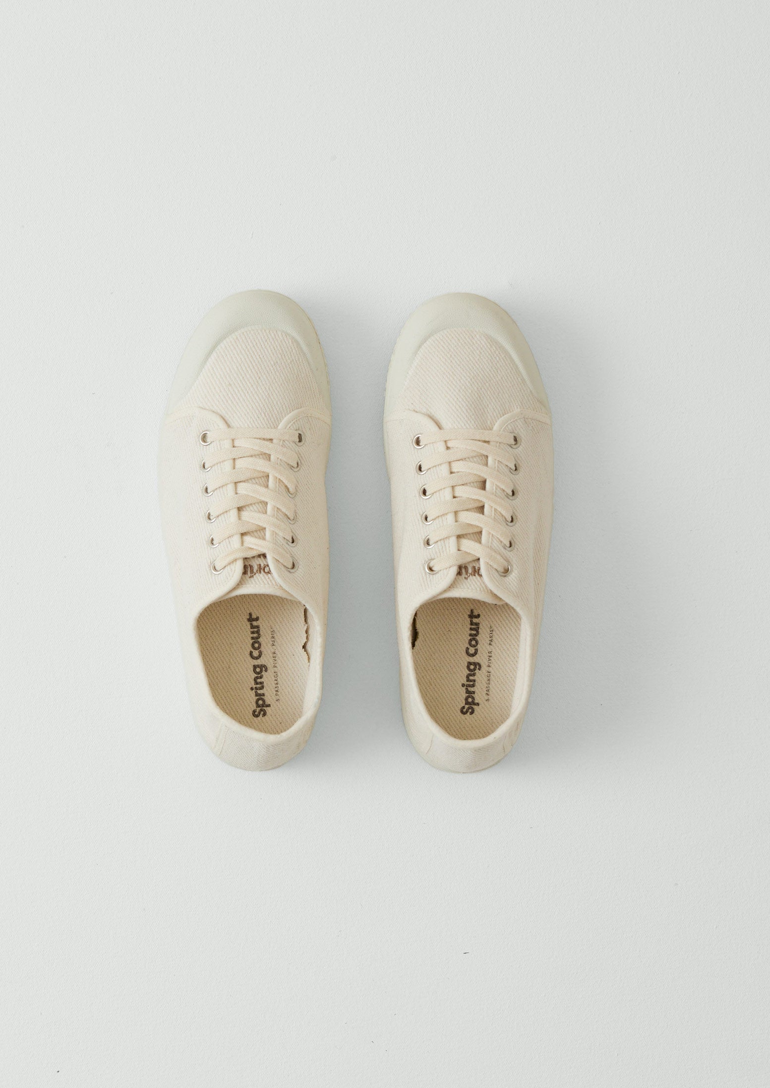 Spring Court Twill Plimsolls | Ecru | TOAST