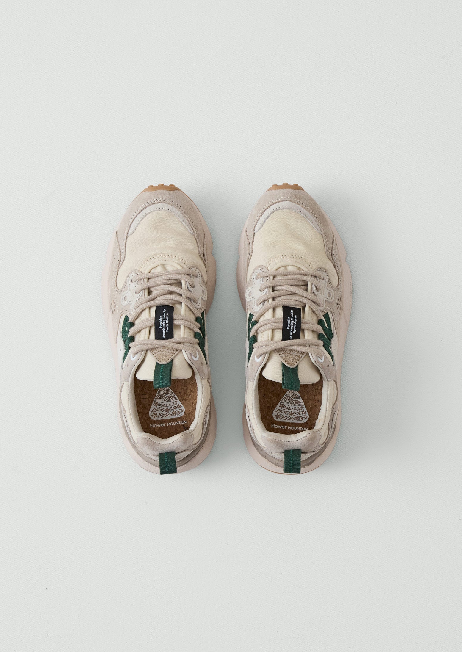 Flower Mountain Yamano Kaiso Sneakers | Green/Chalk Multi | TOAST