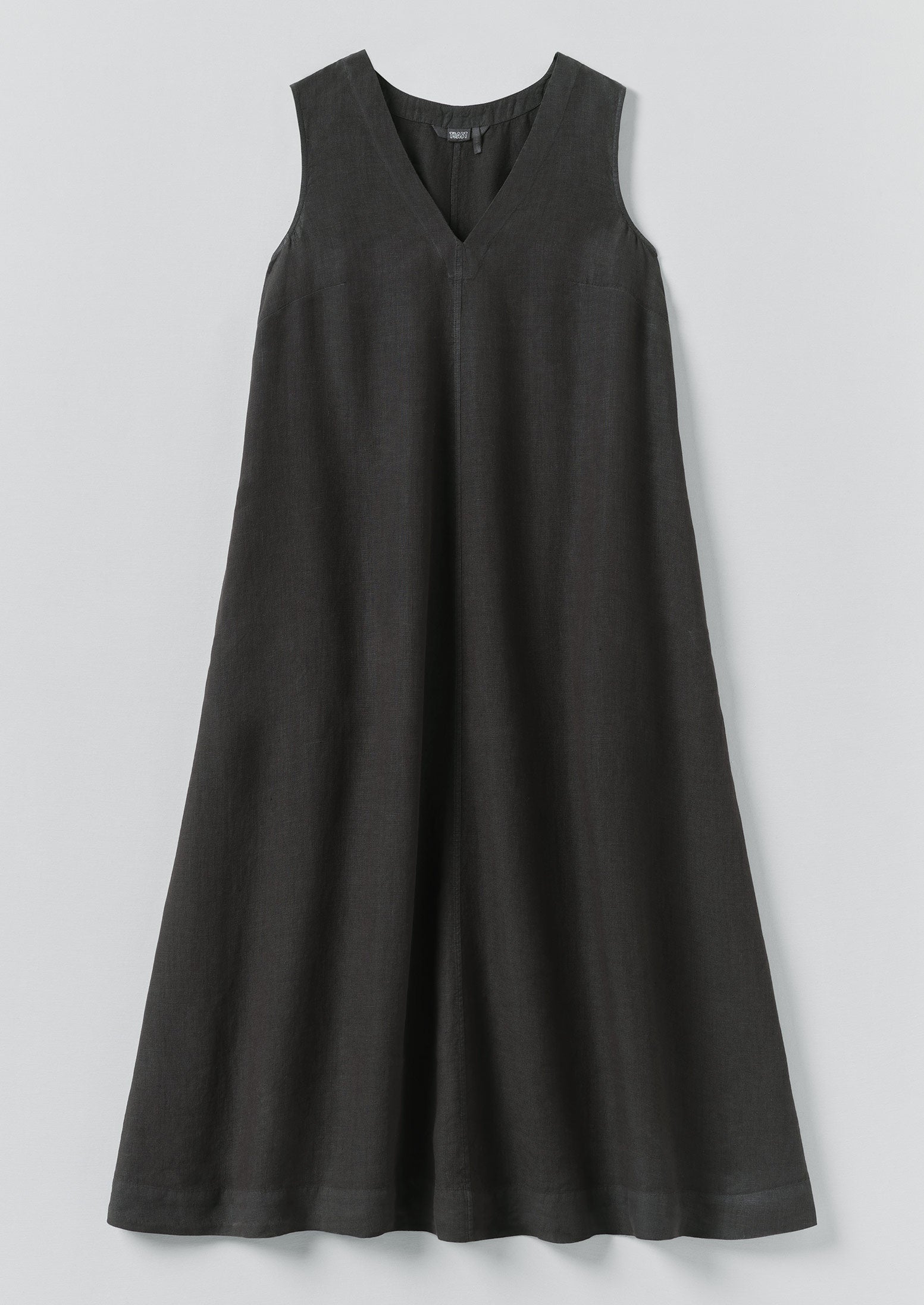 black linen sleeveless dress Brooke Dress