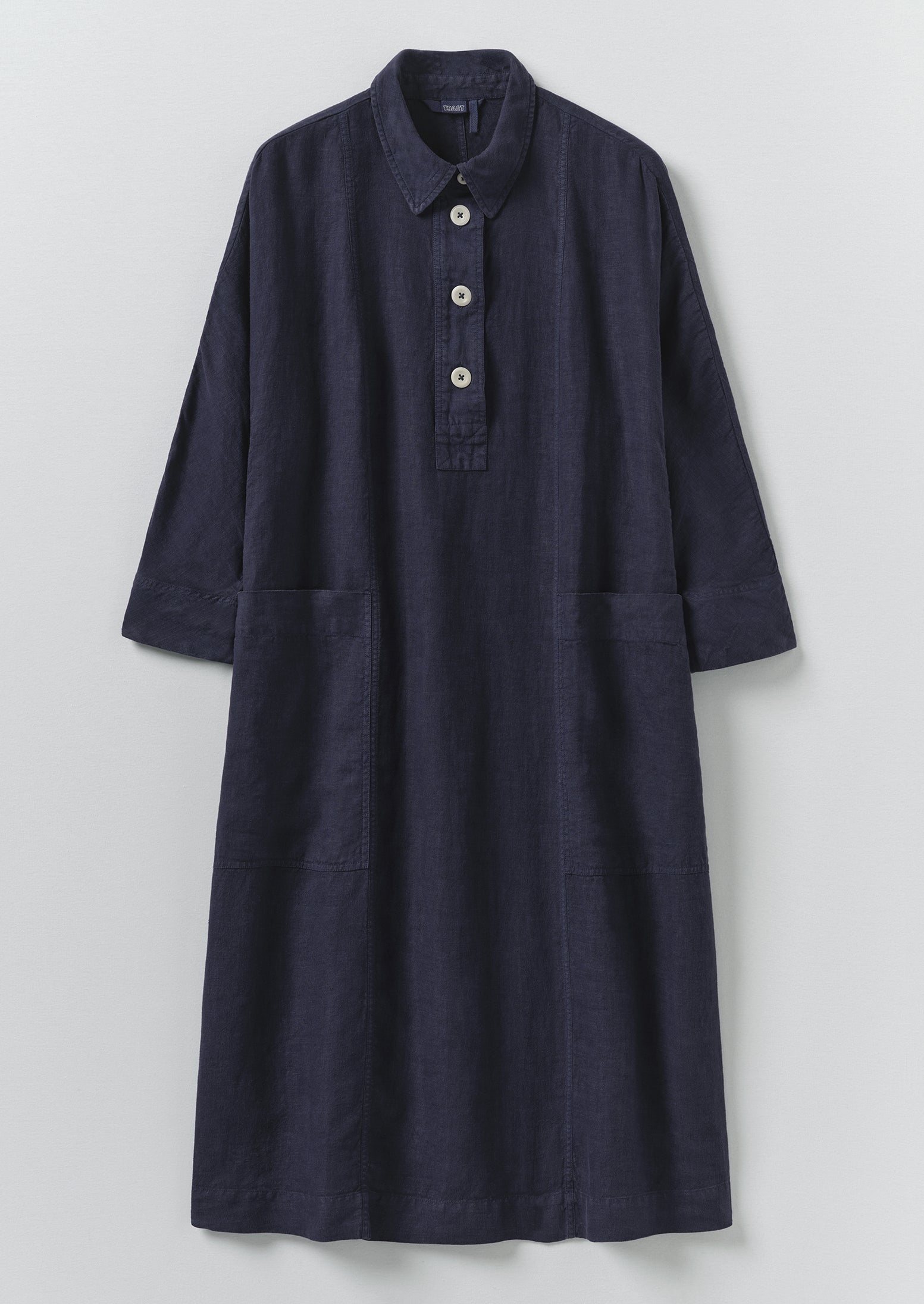 chinese dress ladies Garment Dyed Linen Tunic Dress