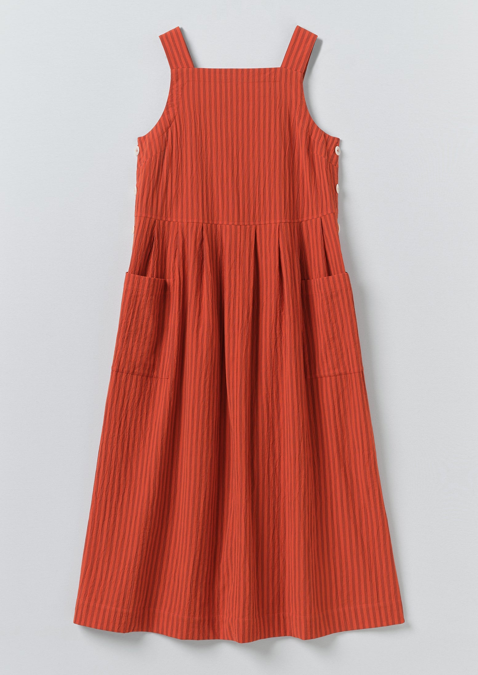 Tablier Stripe Cotton Pinafore Dress
