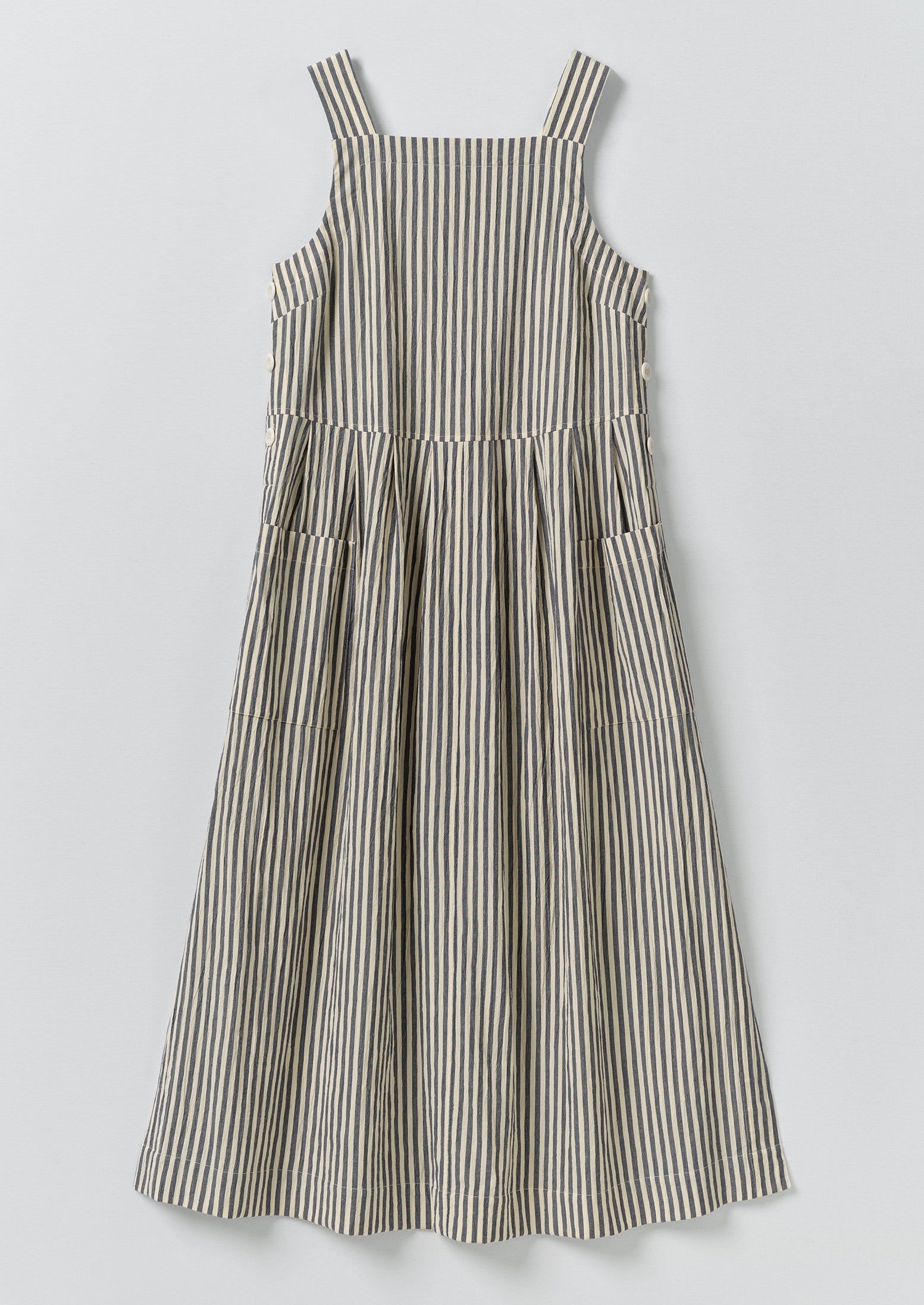 Tablier Stripe Cotton Pinafore Dress