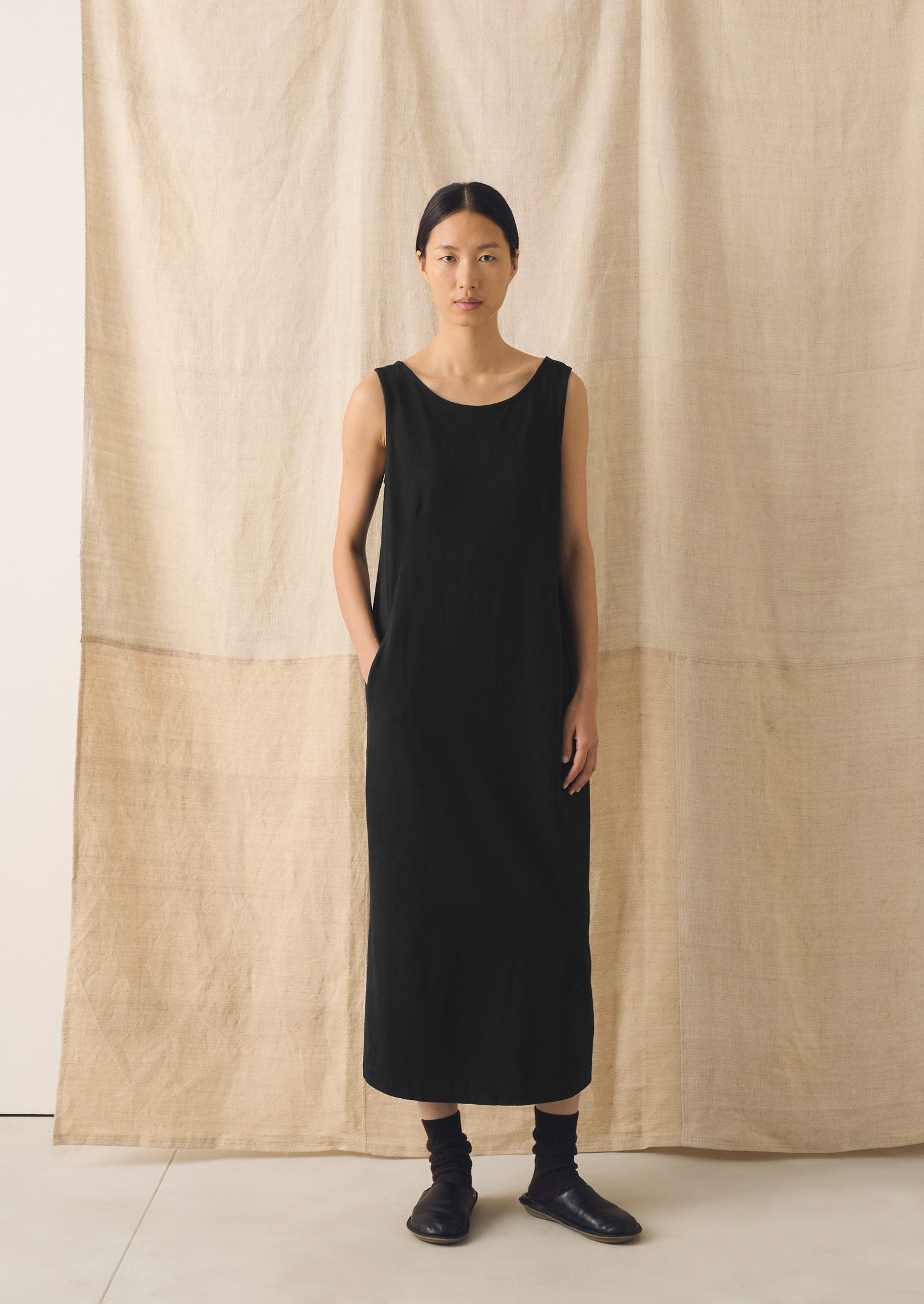 Lydia Jersey Shift Dress | Washed Black Lydia Jersey Shift Dress | Washed Black
