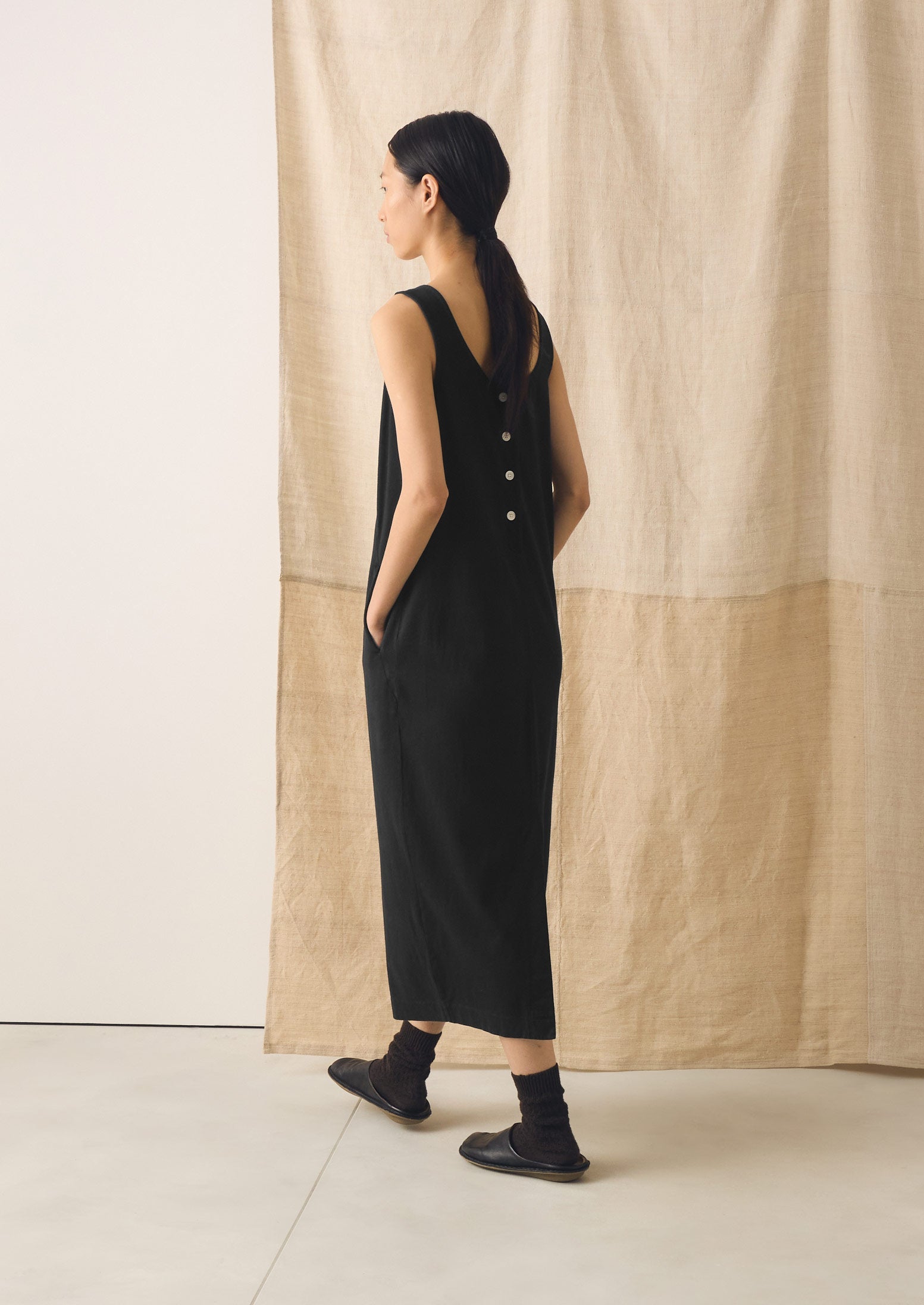 Lydia Jersey Shift Dress | Washed Black Lydia Jersey Shift Dress | Washed Black