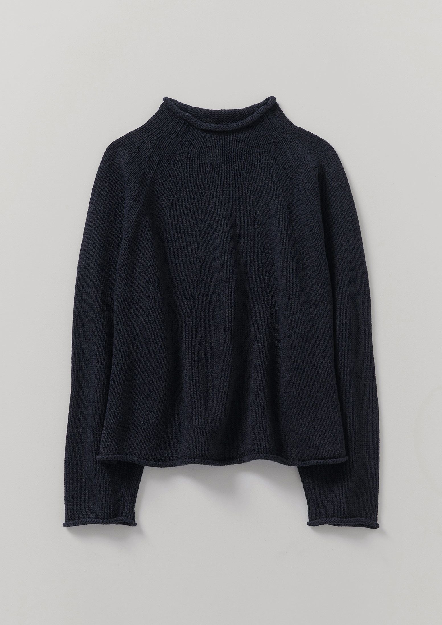 Organic Cotton Linen Easy Sweater | Dark Navy | TOAST