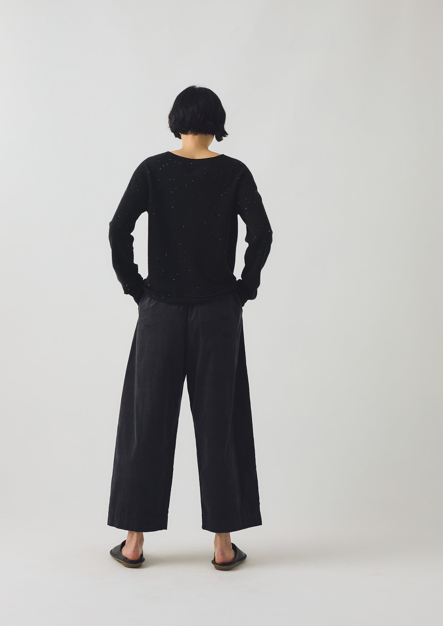 Wool Cashmere Neat Sweater | Night Sky | TOAST
