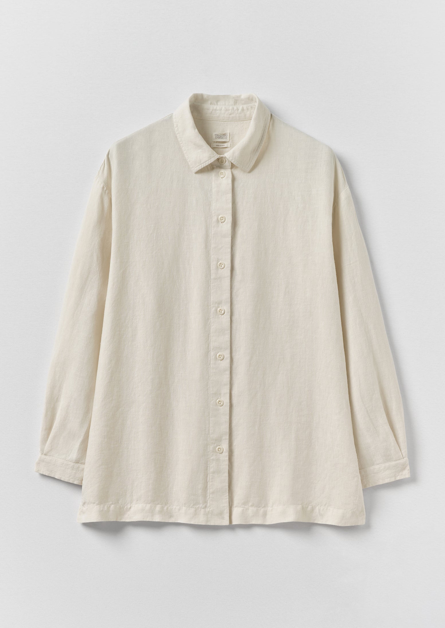 Garment Dyed Linen Easy Shirt | Oat | TOAST
