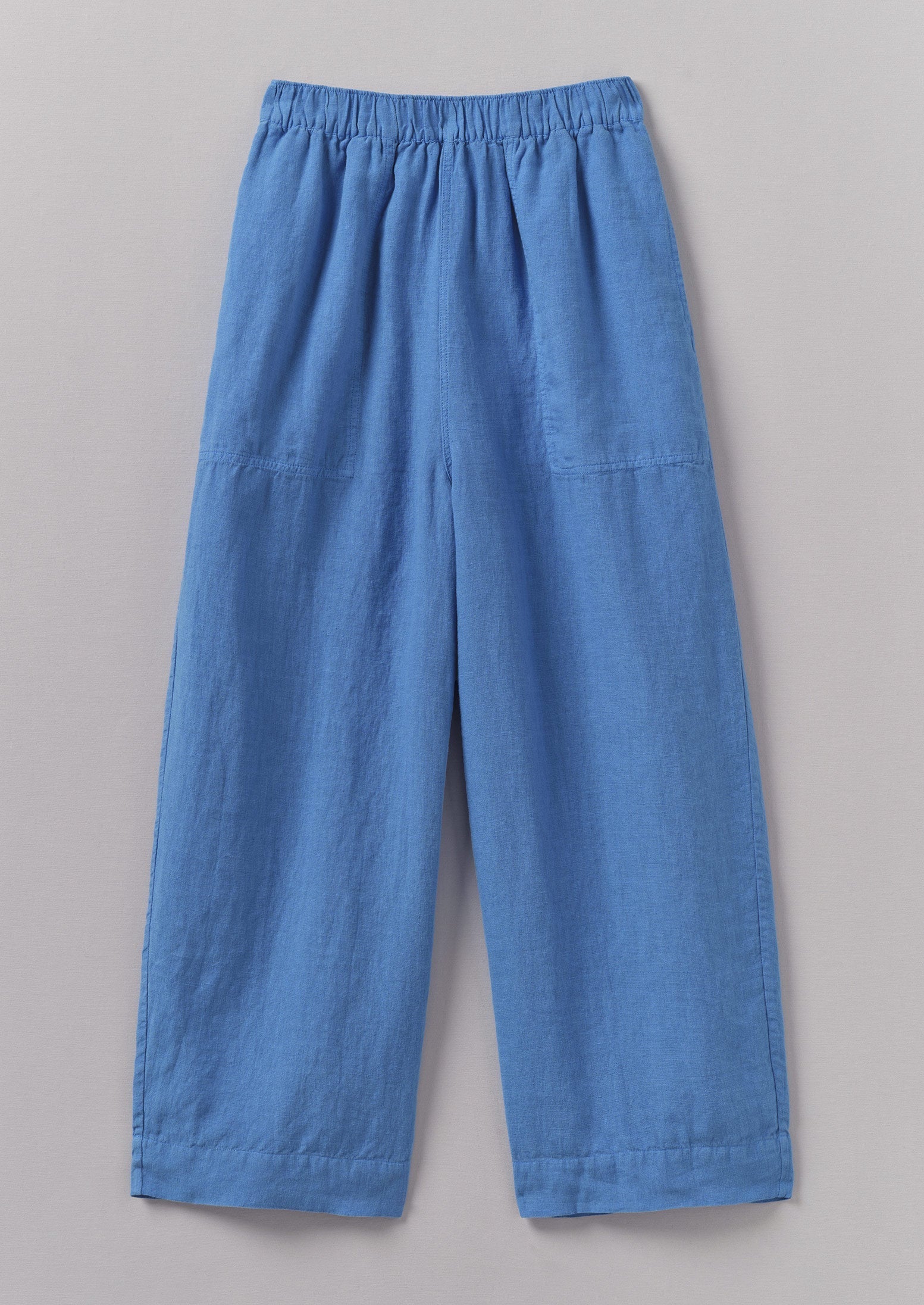 Garment Dyed Linen Barrel Leg Pants | Blue Violane | TOAST