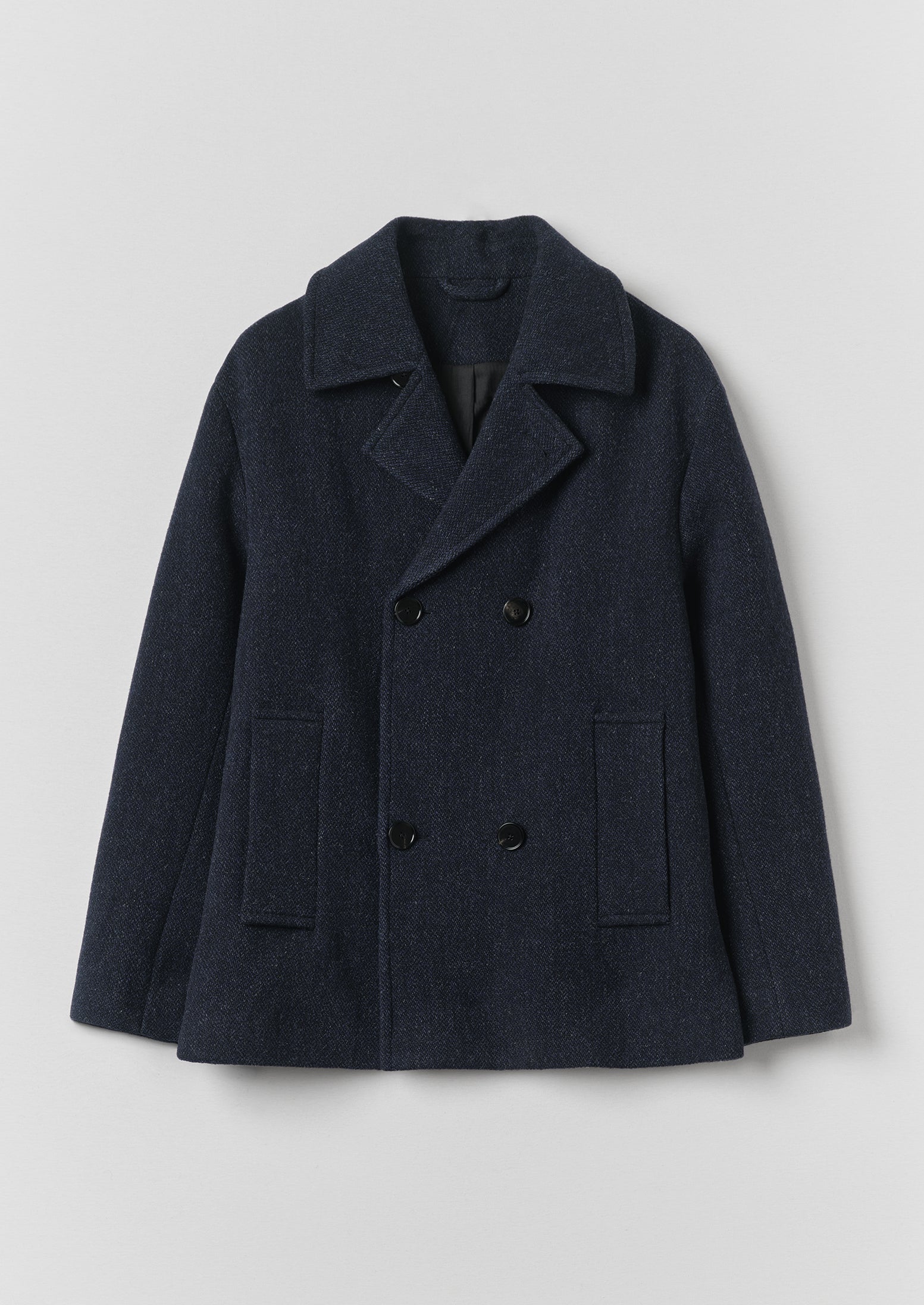 Double Breasted Wool Peacoat | Navy | TOAST