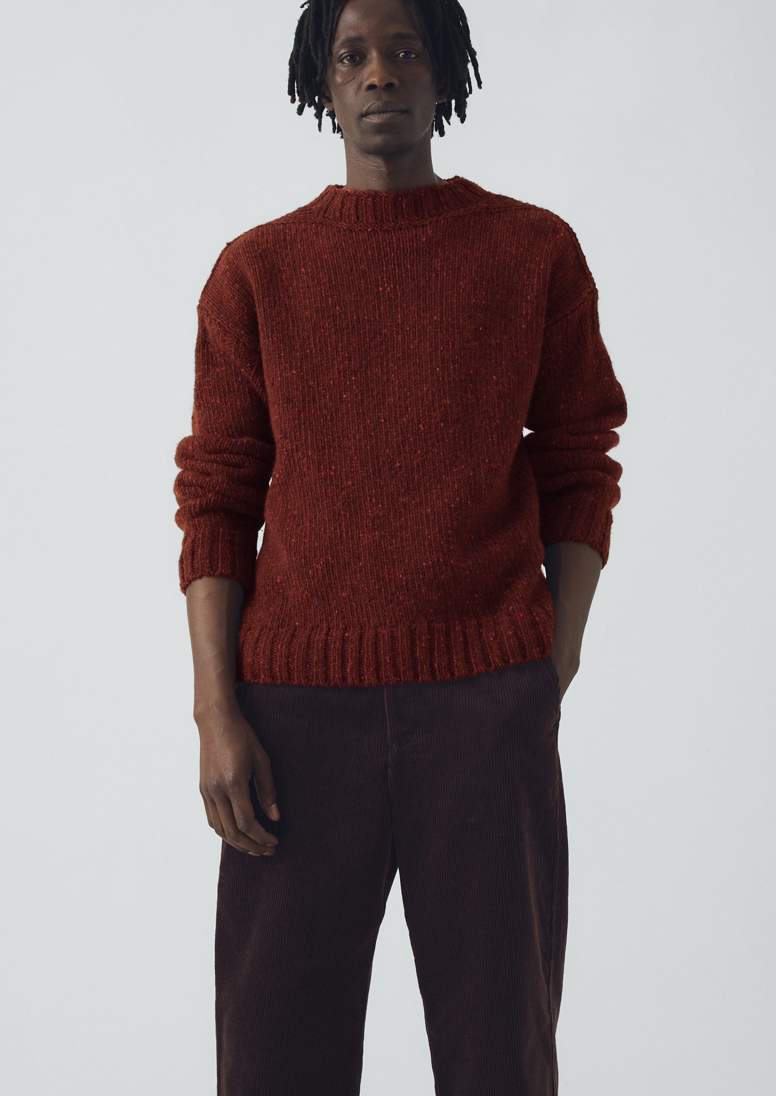 Finn Donegal Wool Sweater | Bordeaux | TOAST