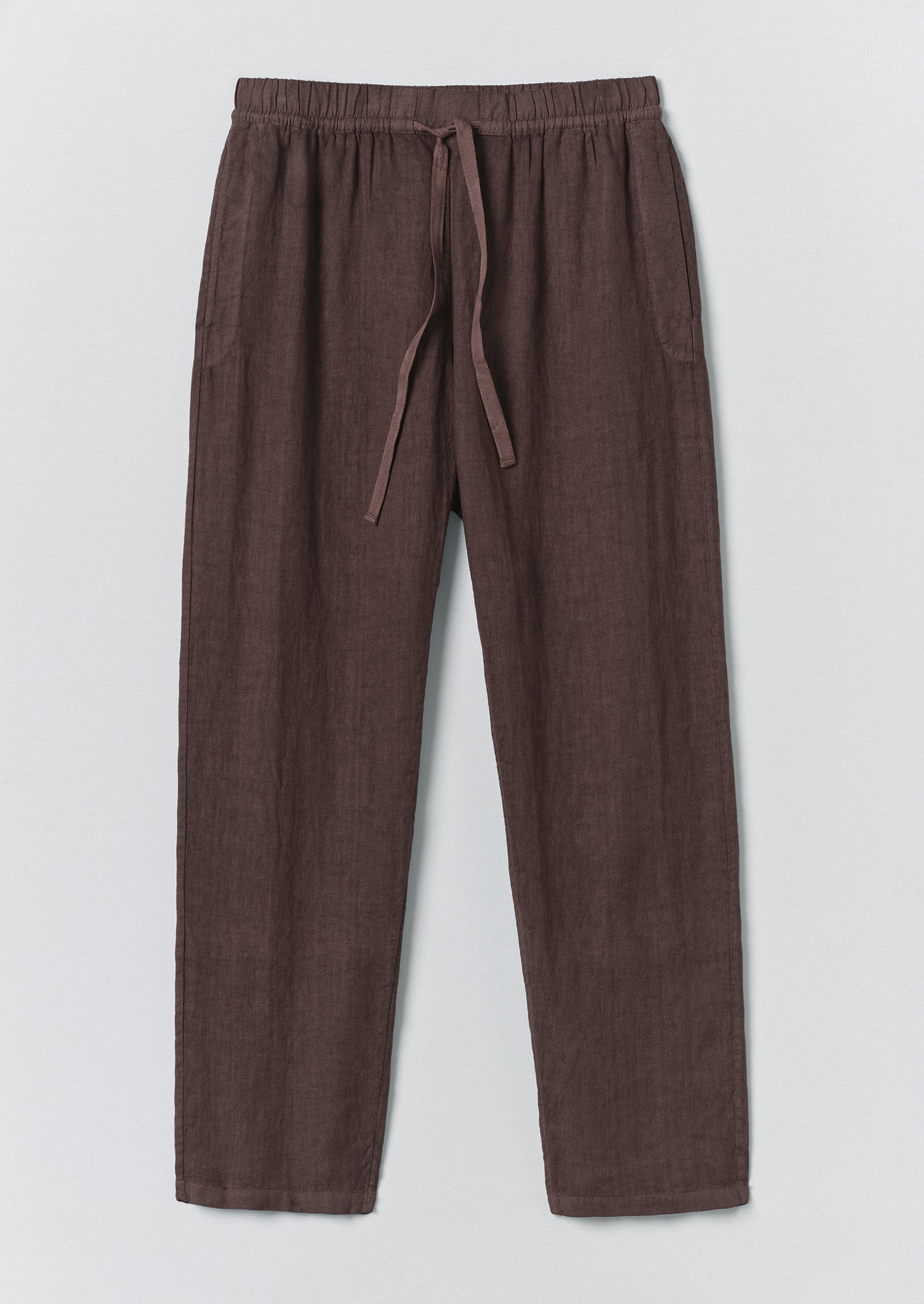 Alfie Garment Dyed Linen Pants | Dark Russet | TOAST