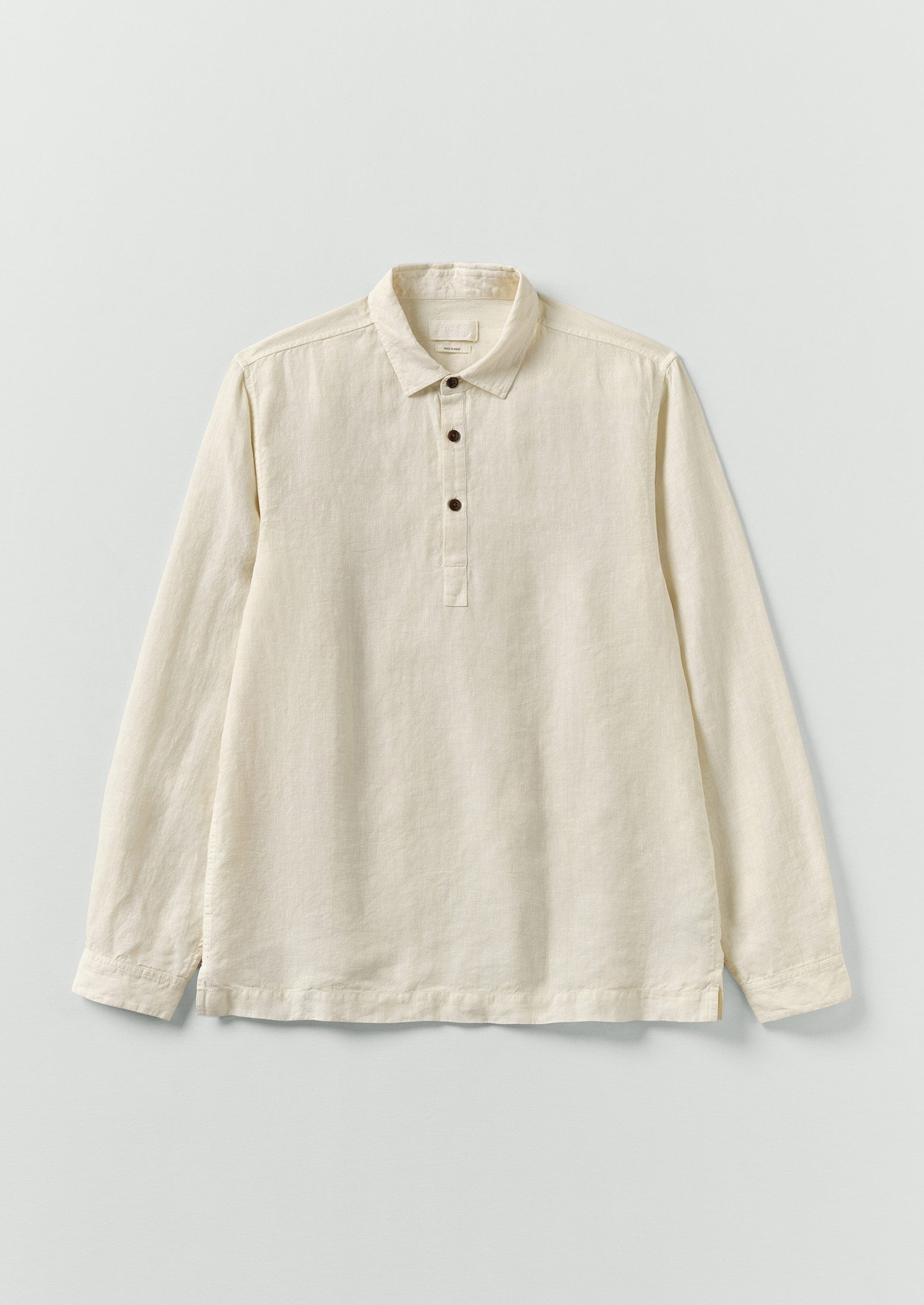 Half Placket Linen Shirt | Parchment | TOAST