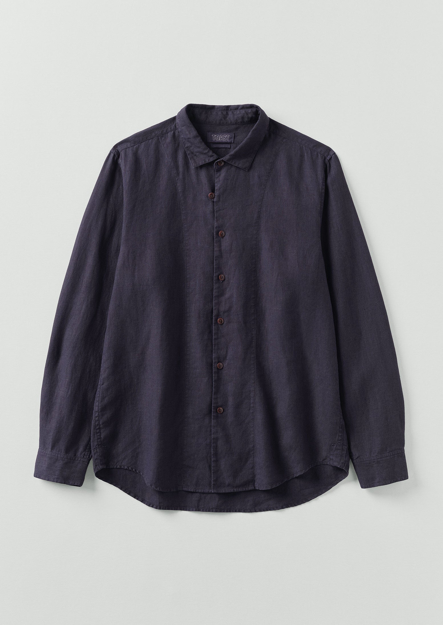 Loop Button Linen Shirt | Slate | TOAST