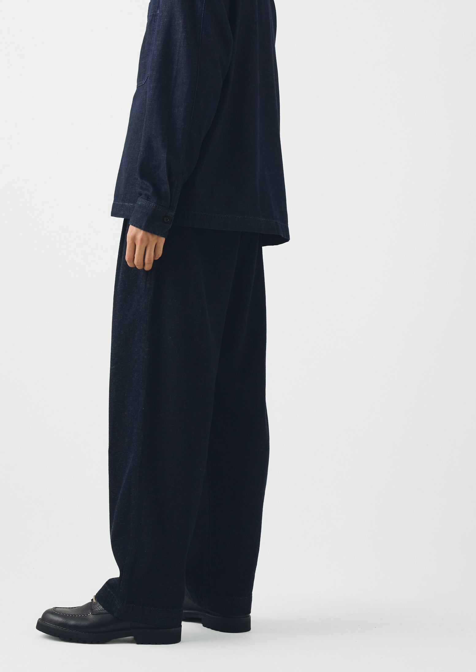 Bill Japanese Denim Wide Leg Pants | Indigo | TOAST