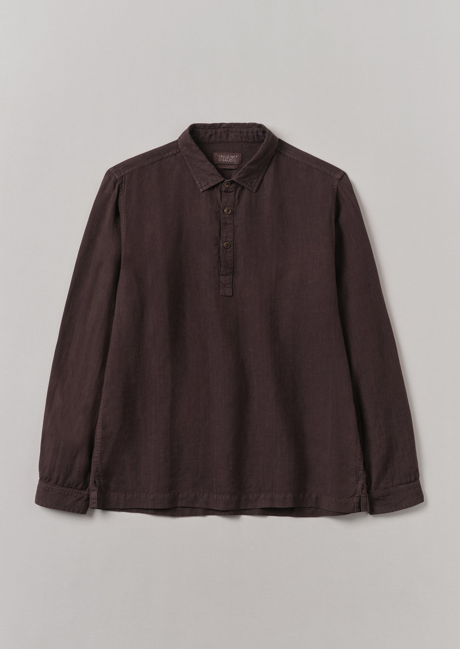 Half Placket Linen Shirt | Rich Earth | TOAST