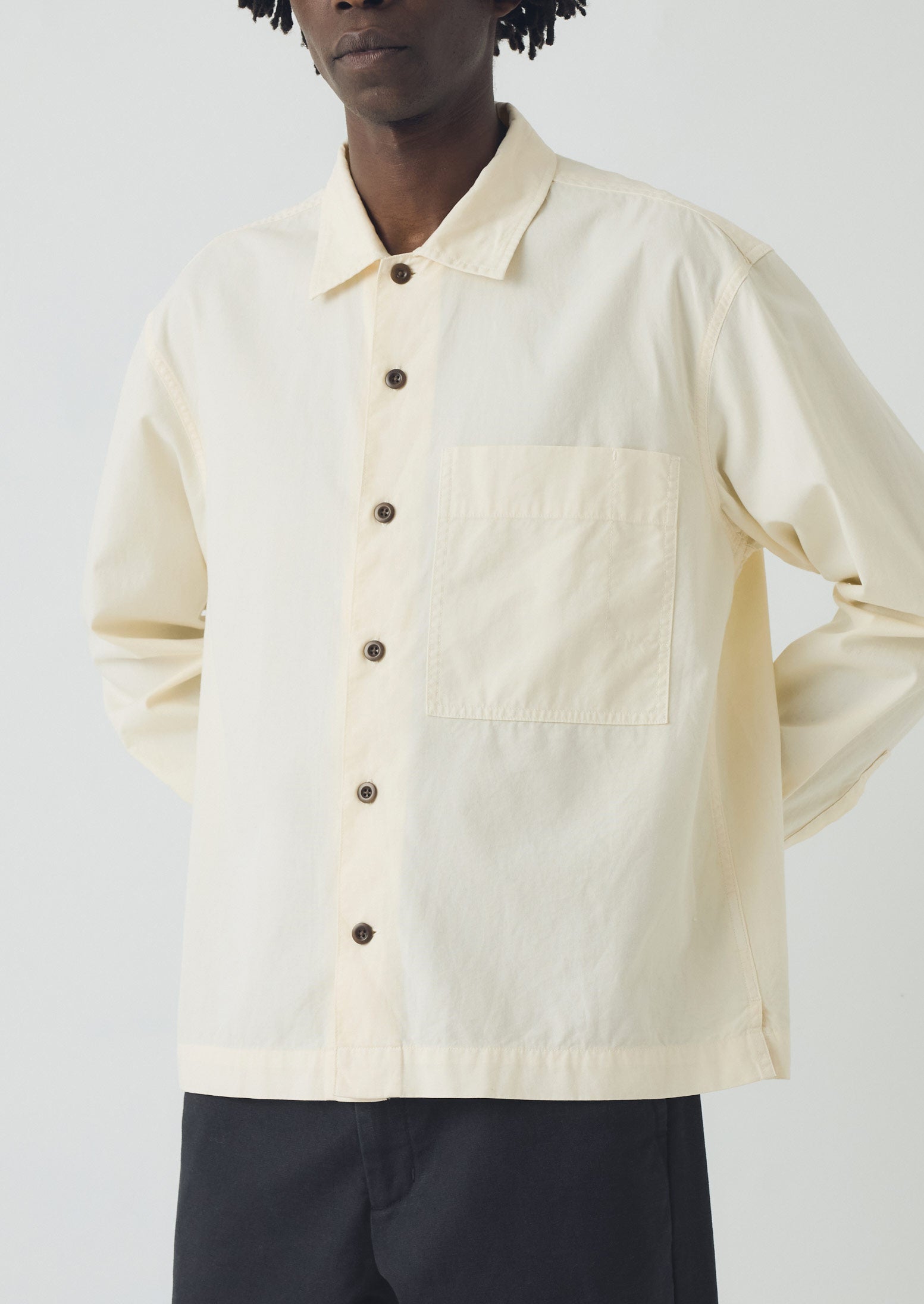 Elis Garment Dyed Oxford Shirt | Ecru | TOAST