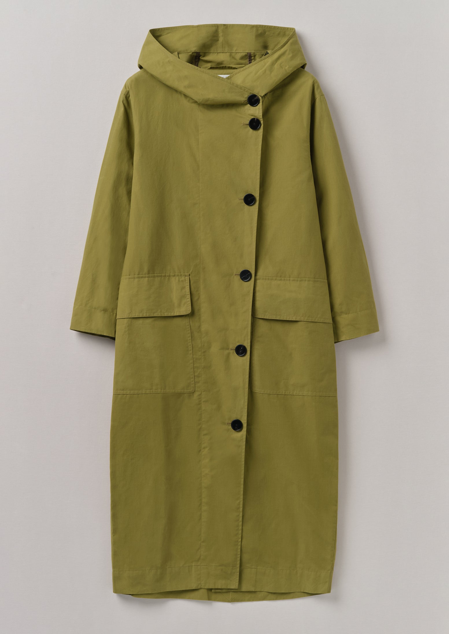 Hooded Waxed Cotton Parka | Seaweed | TOAST