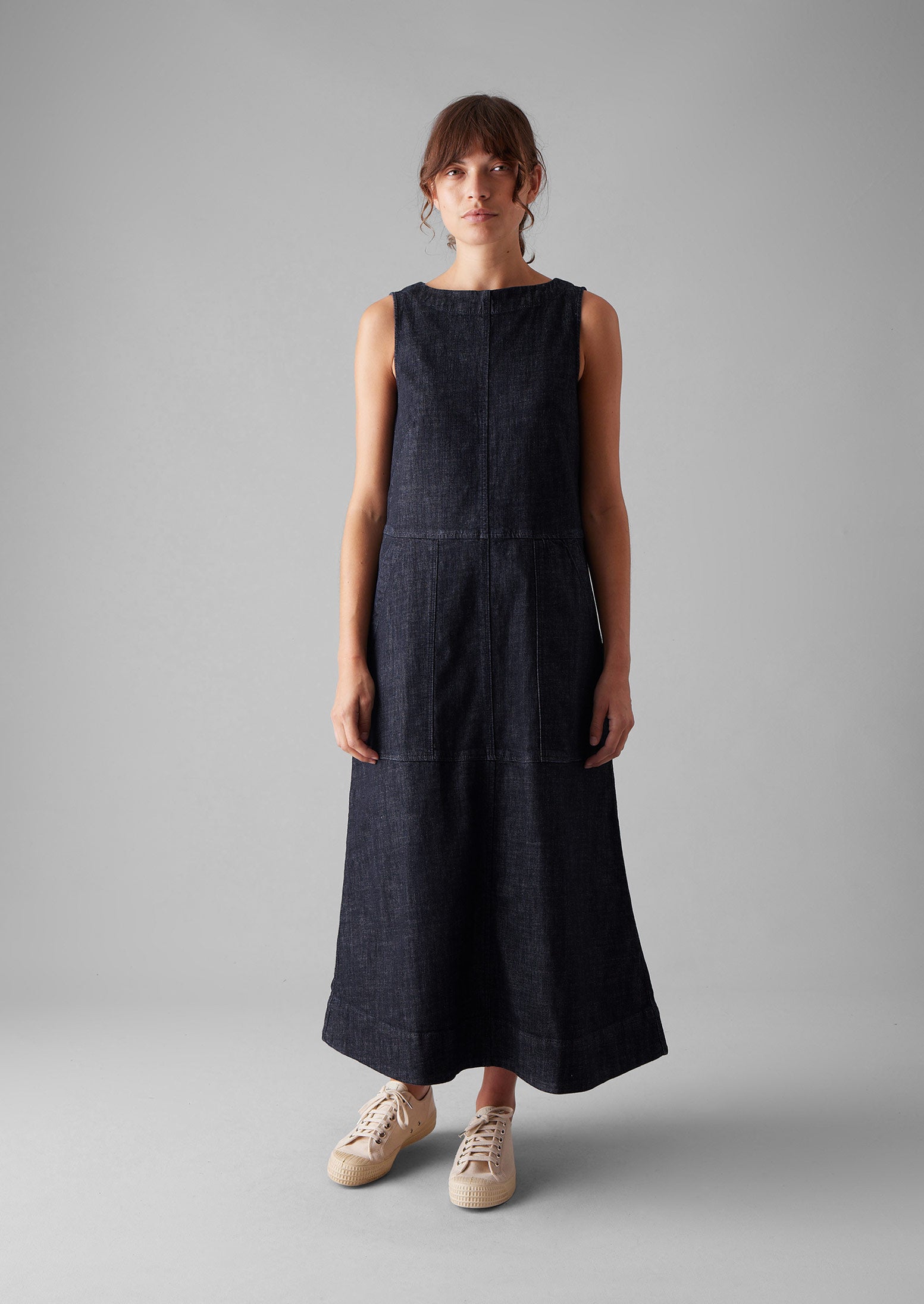 toast denim tunic dress Panelled Indigo Denim Dress