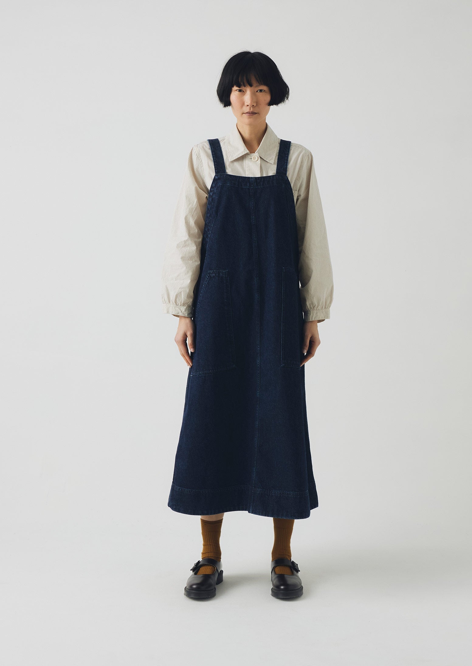 Patch Pocket Denim Dungaree Dress