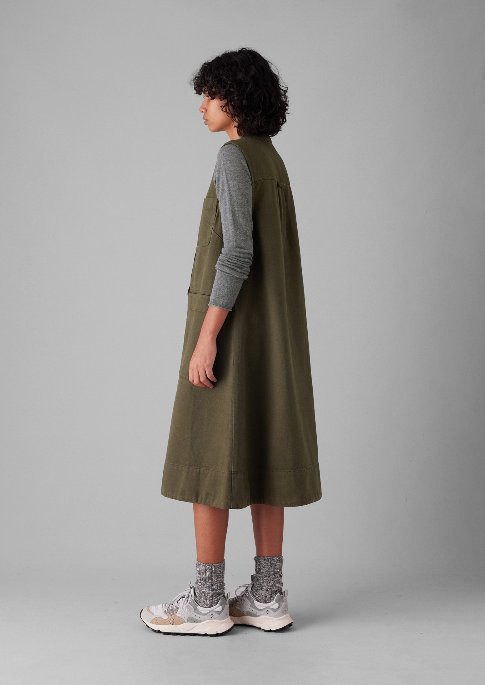 toast green dress Produce Print Silk Cotton Dress