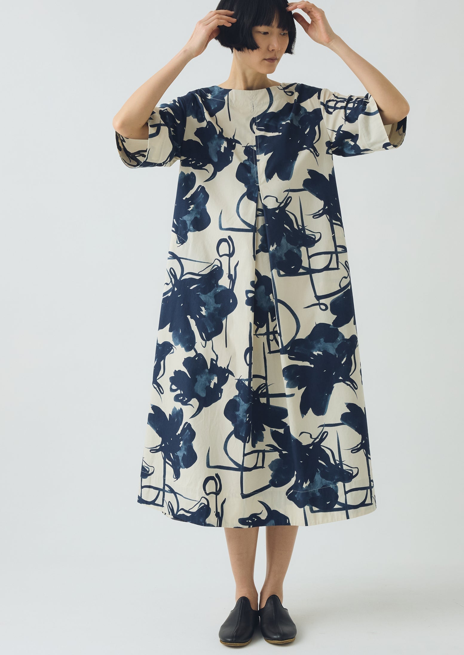 cotton ink dress Sarah Shirtdress | Ink Tie Dye