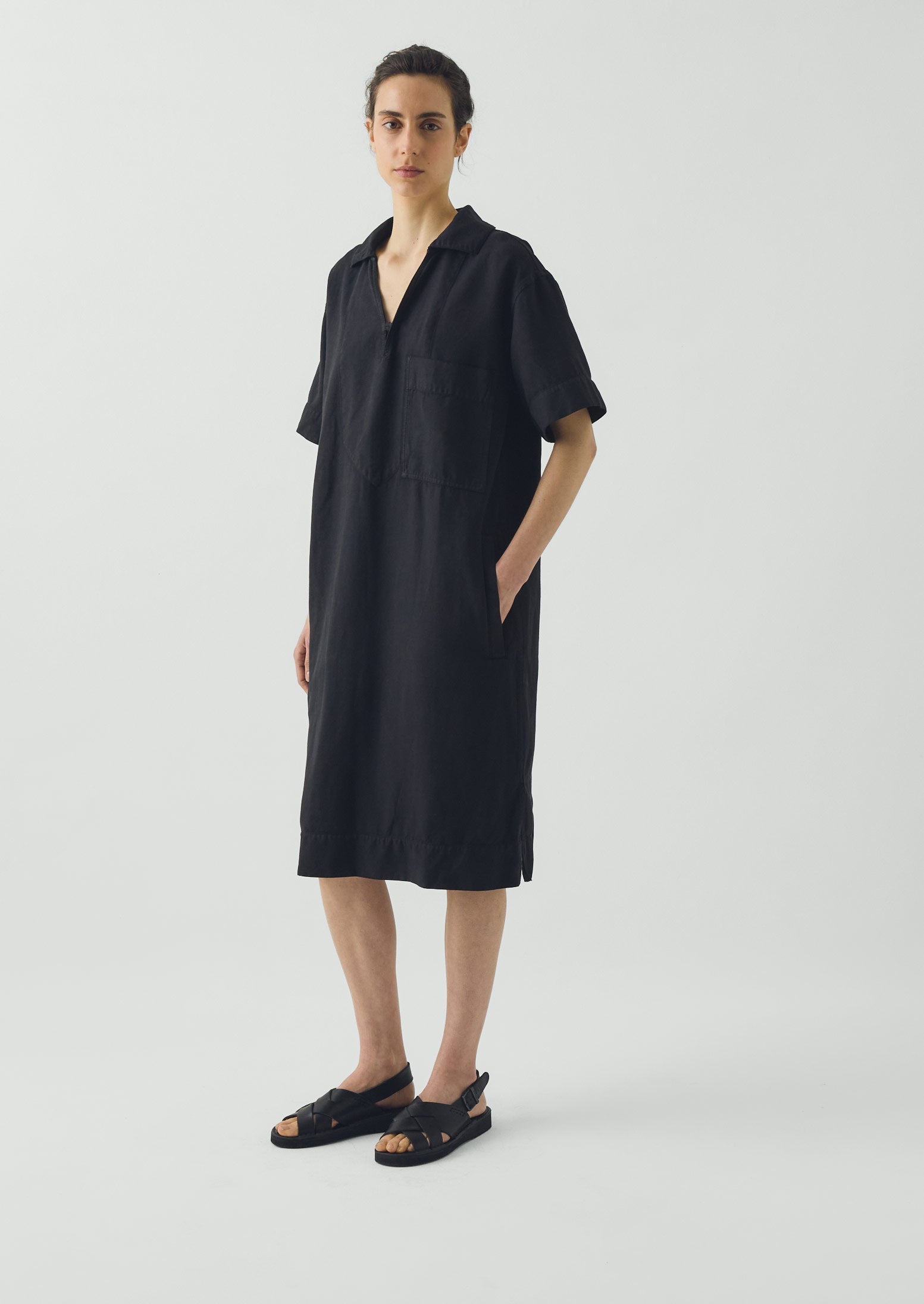 linen smock dress Cotton Linen Smock Dress