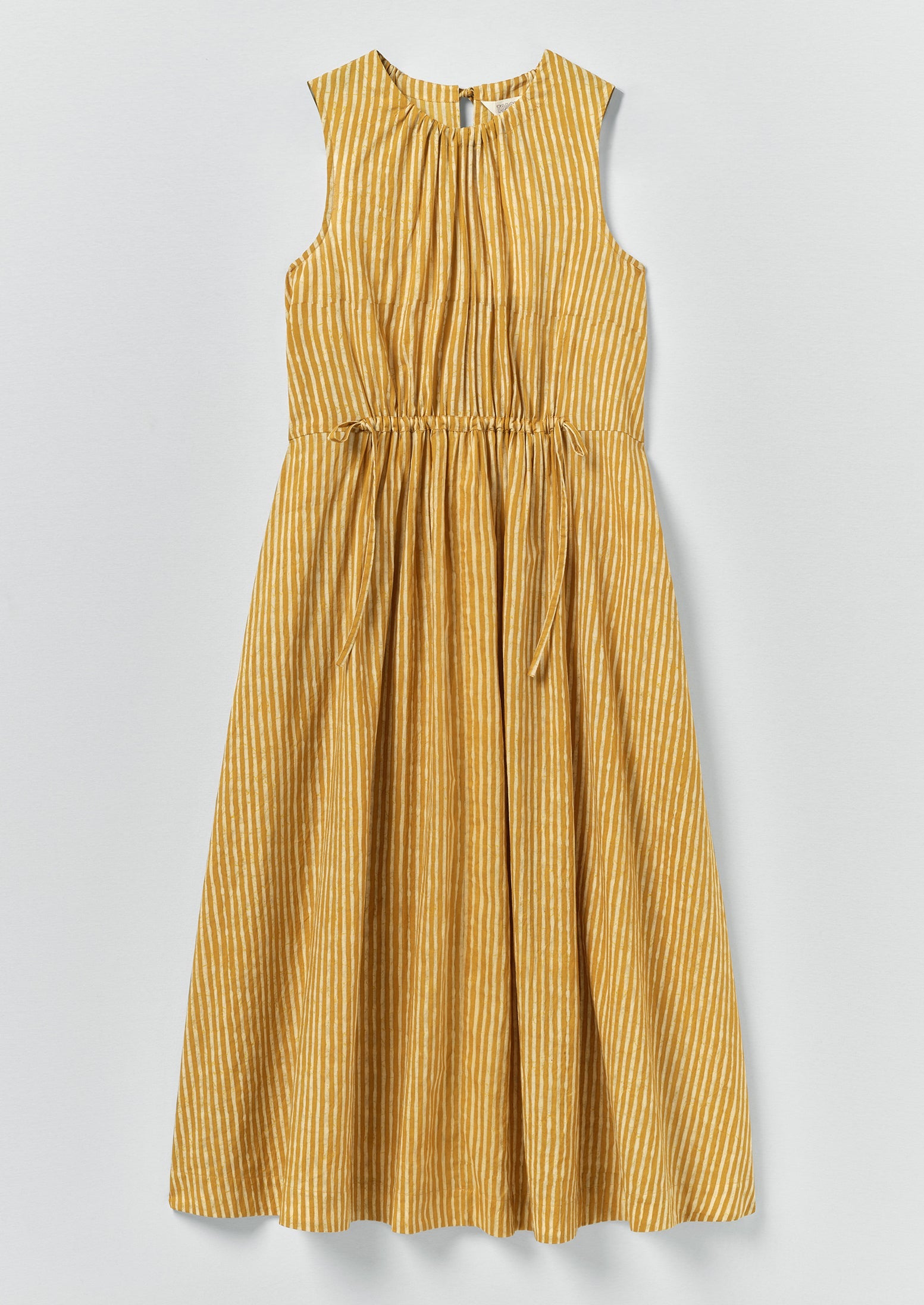 Martha Natural Dye Stripe Cotton Dress | Turmeric Martha Natural Dye Stripe Cotton Dress | Turmeric