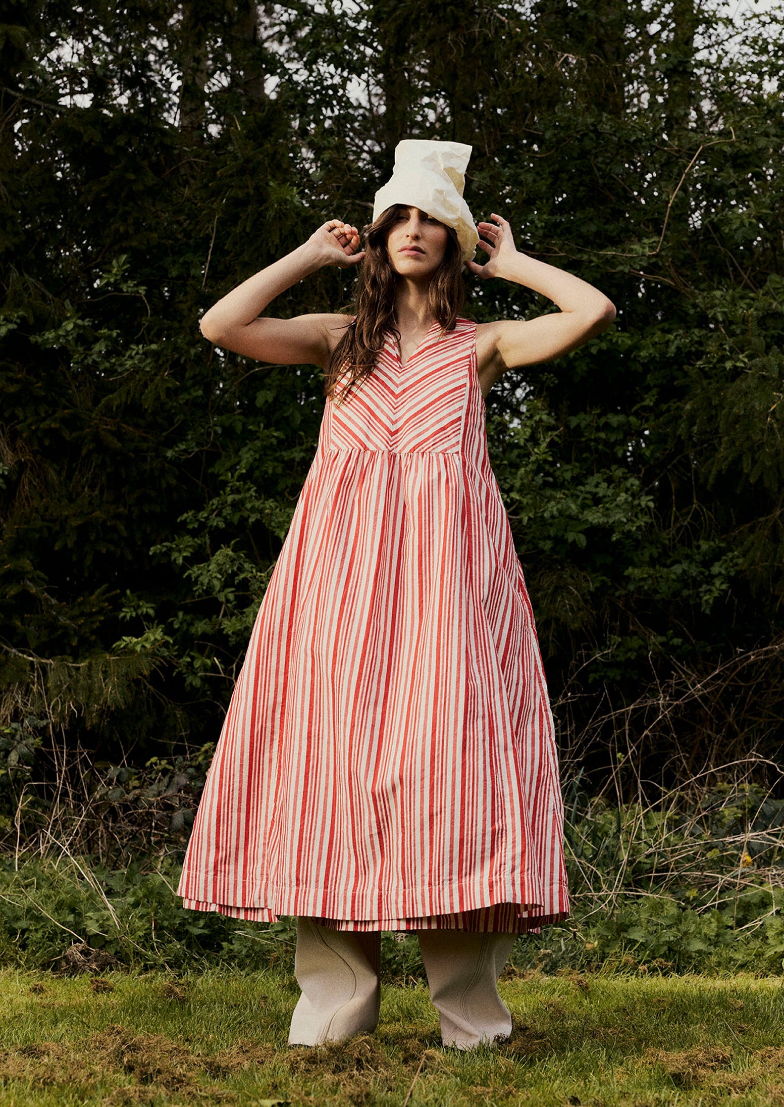 cotton striped dress women Maypole Stripe pleaded black long dress Color:Cognac Multi Petite Studio creates high Customise 1st birthday family