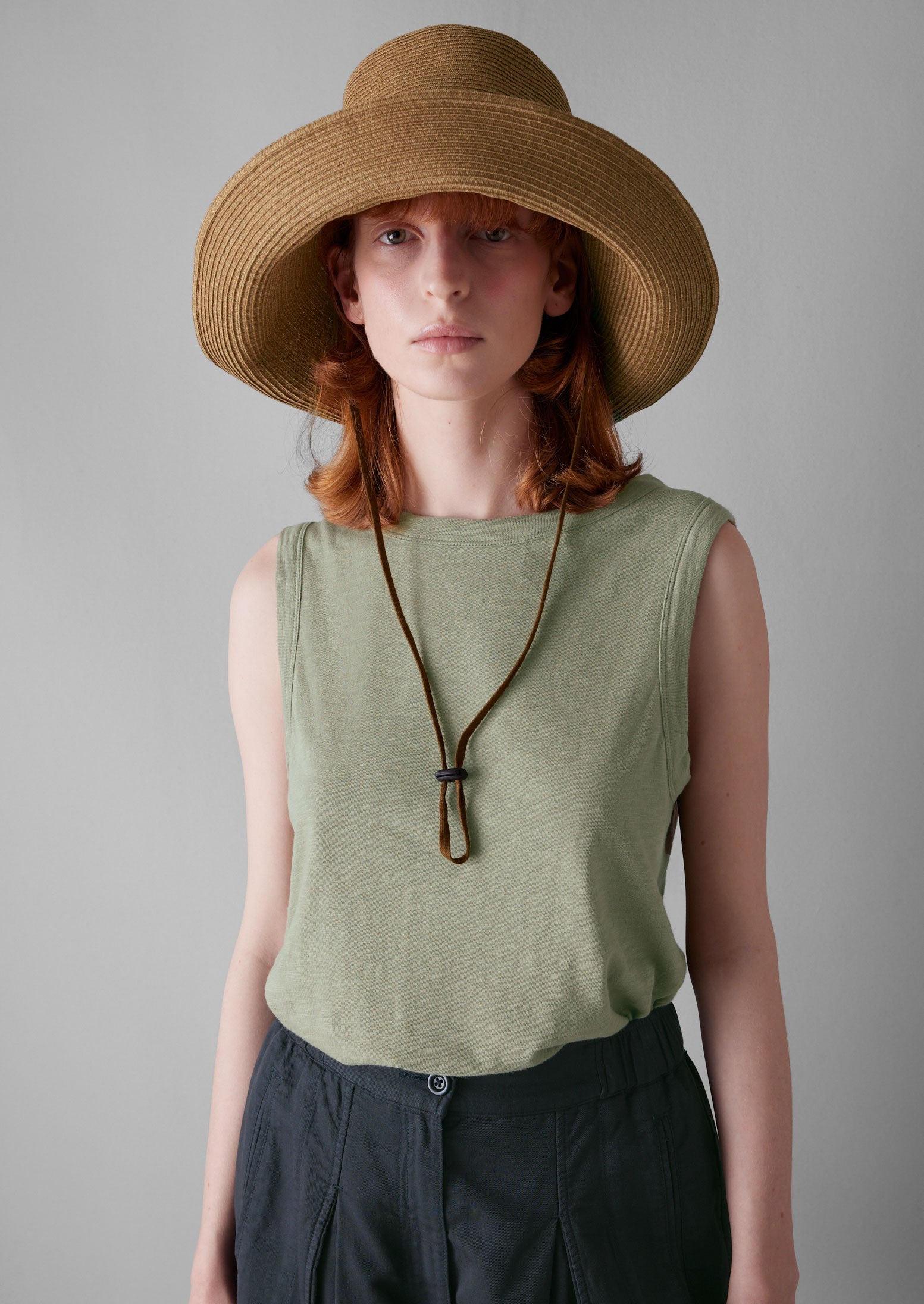 Sian Garment Dyed Organic Cotton Tank Top | Celadon Green | TOAST