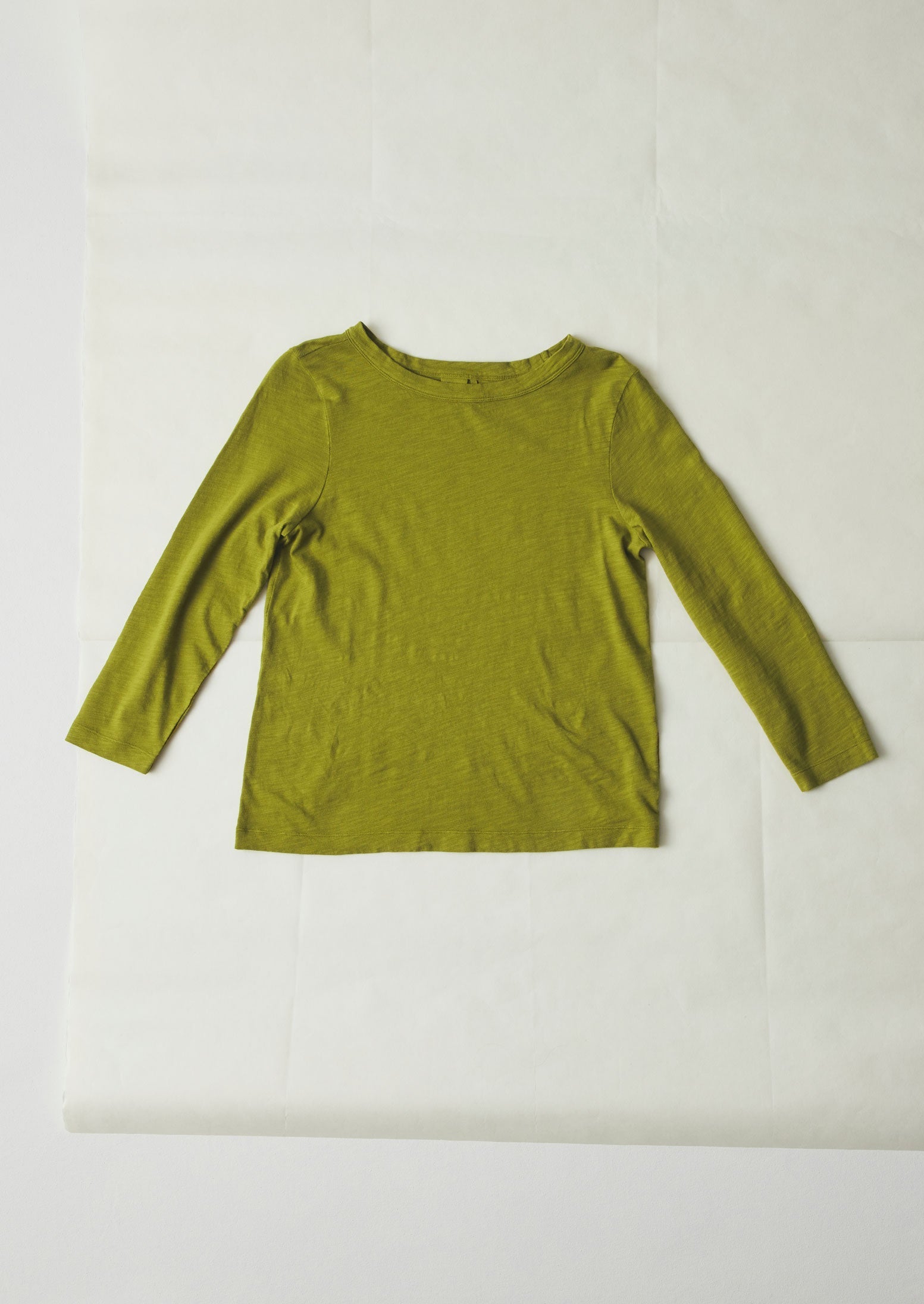 Lia Garment Dyed Boat Neck Tee | Pea Shoot | TOAST