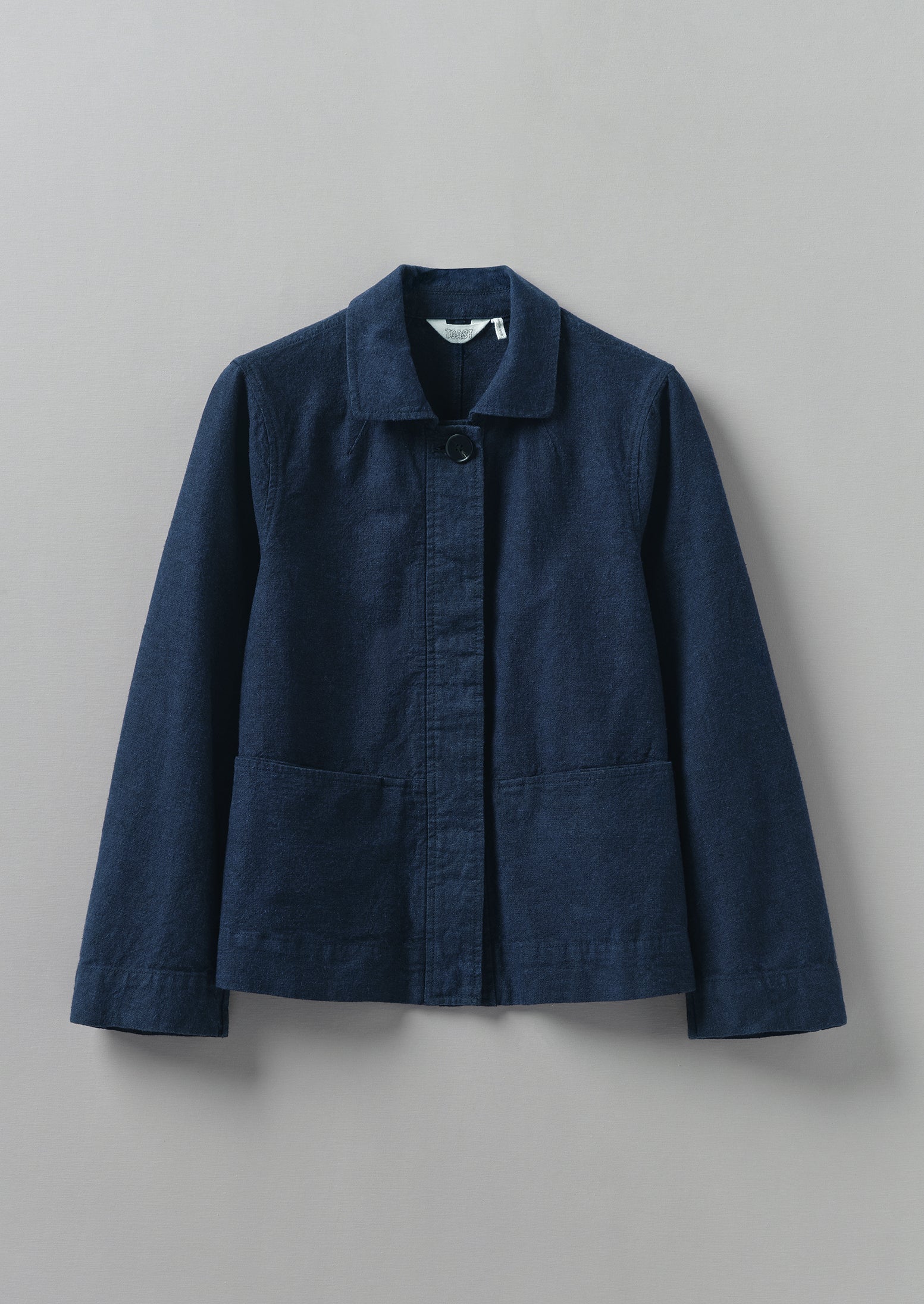 Boxy Hemp Cotton Canvas Jacket | Indigo | TOAST