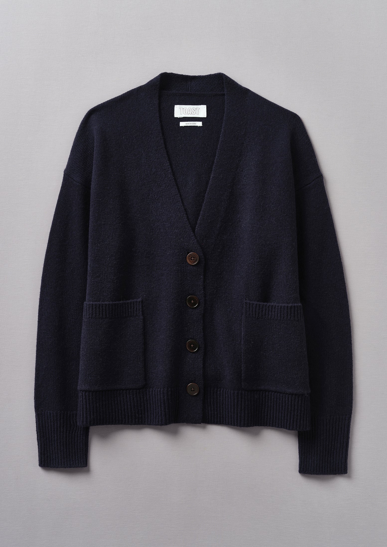 Navy wool cardigan best sale