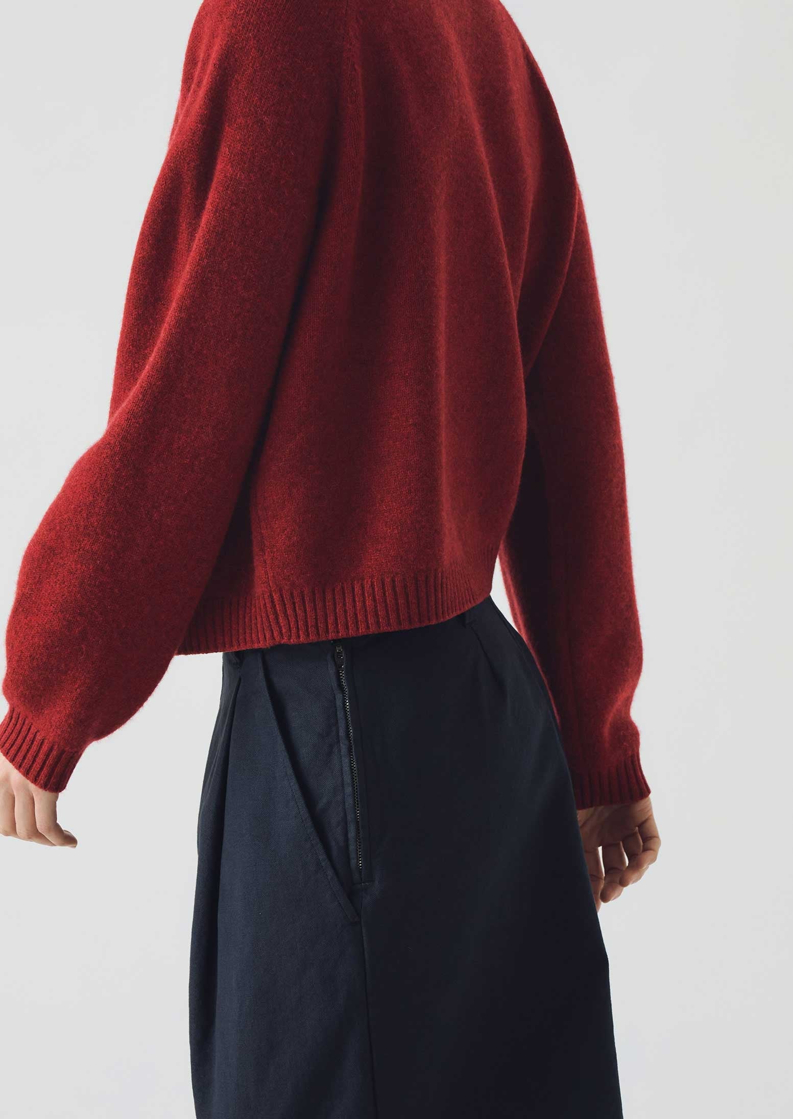 Eden Wool Cashmere Raglan Cardigan | Red Sorrel | TOAST