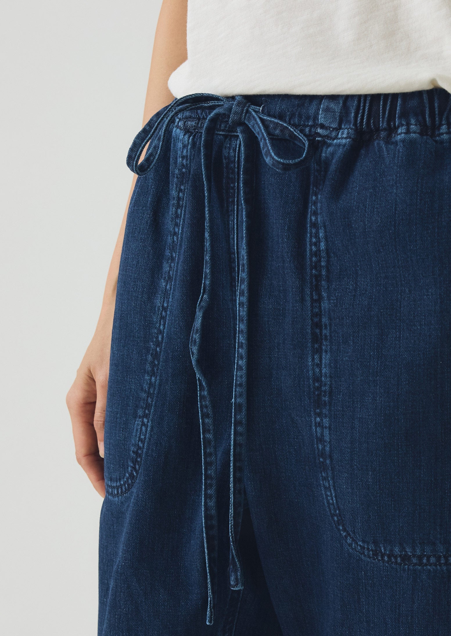 Suki Panelled Denim Pants | Indigo | TOAST