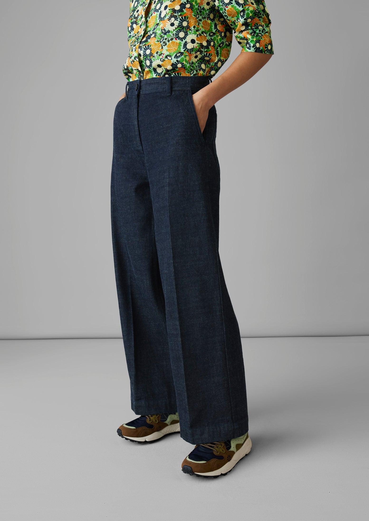 Flat Front Japanese Denim Pants | Indigo