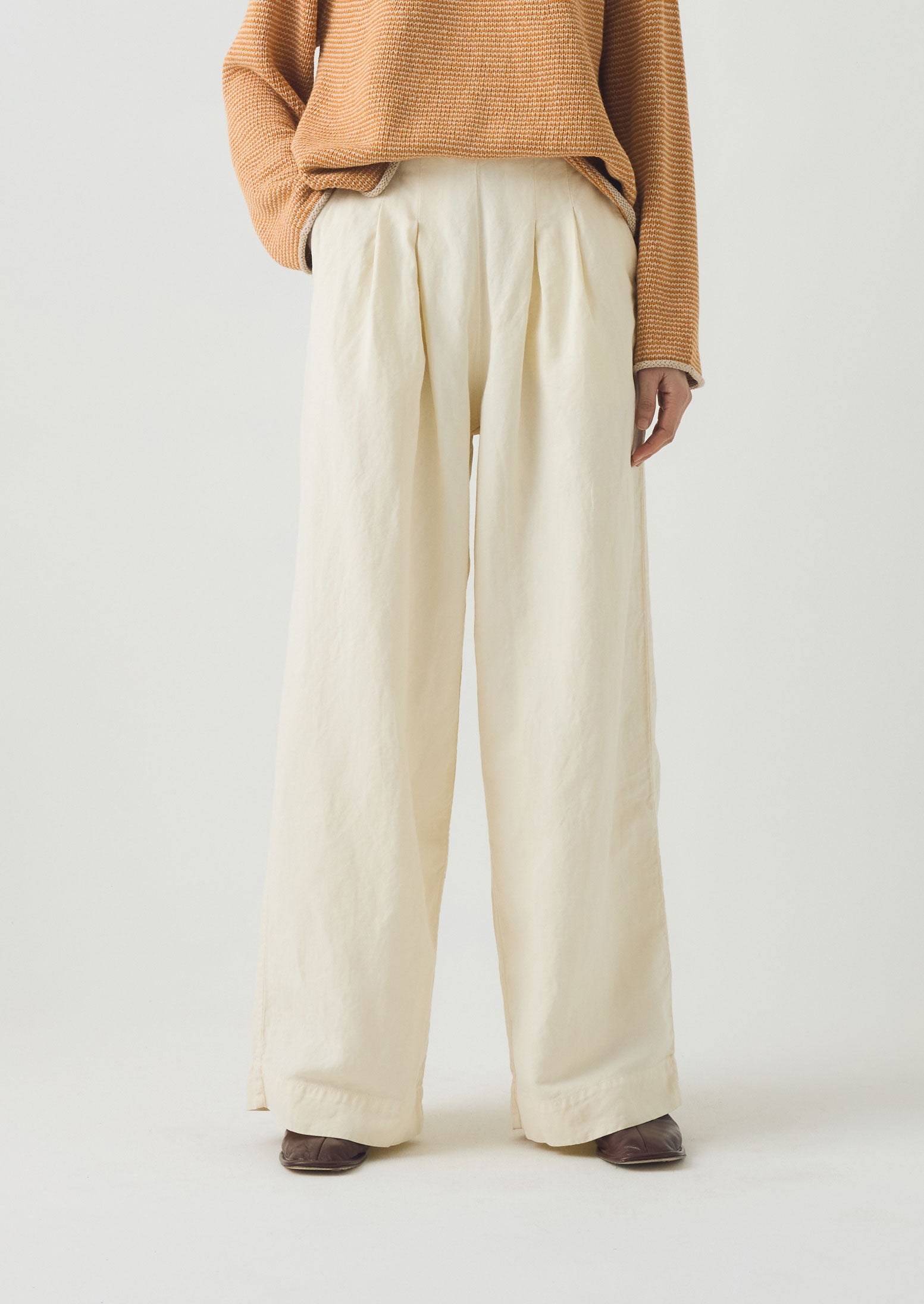 Corinne Cotton Linen Wide Leg Pants | Parchment | TOAST