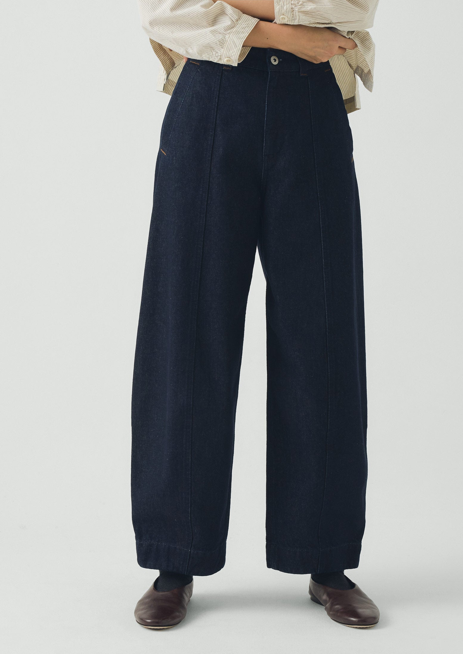 Sculpted Indigo Denim Pants | Indigo | TOAST