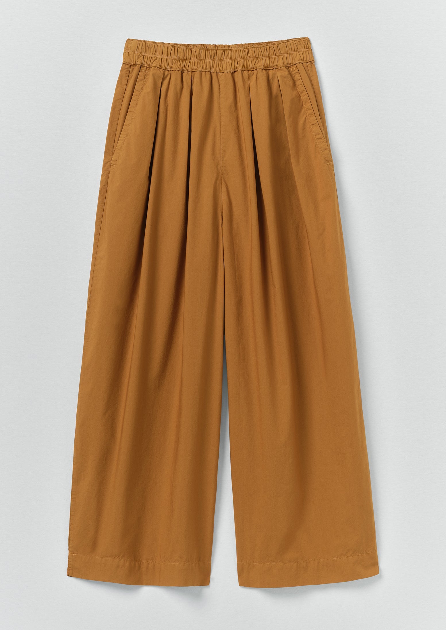 Pleated Pull On Cotton Poplin Pants | Dhal | TOAST