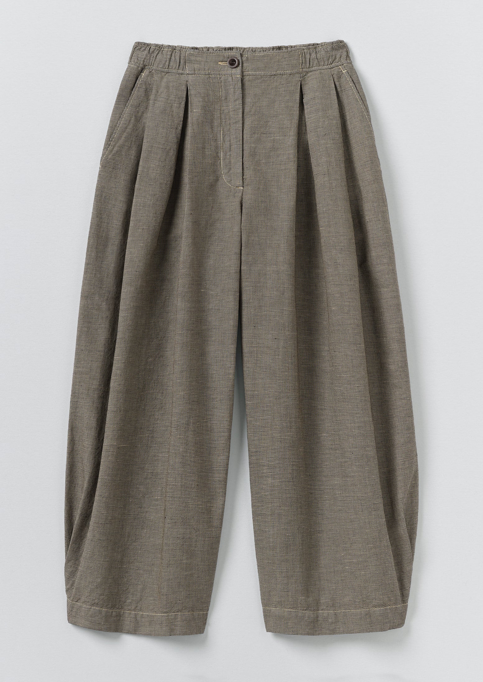 Carys Micro Houndstooth Wide Leg Pants | Vintage White/Black | TOAST