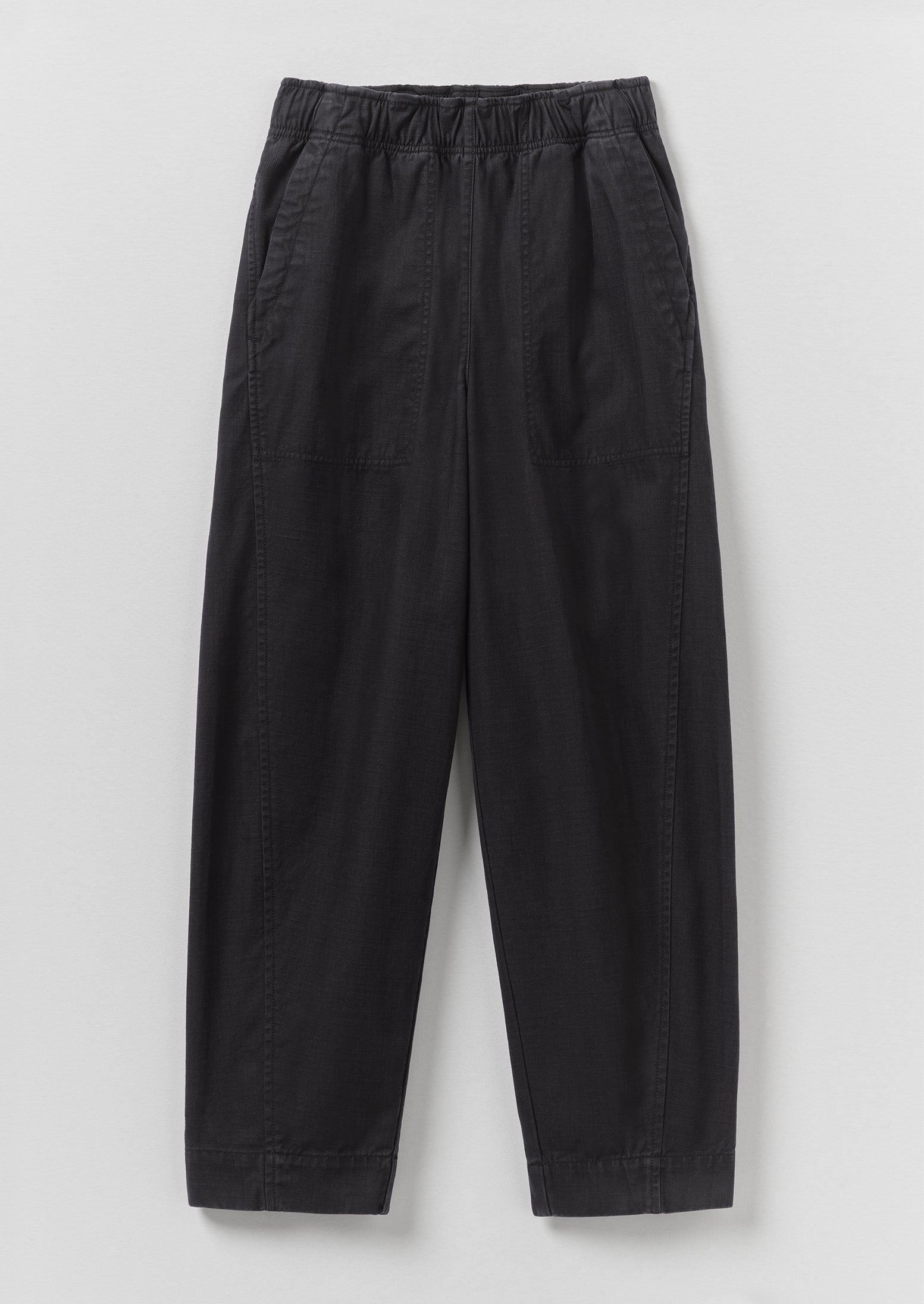 Cotton Twill Pull On Pants | Blue Black | TOAST