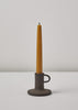 Andrea Roman Tall Dinner Candle Holder | Black Clay