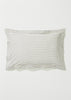 Organic Cotton Pajama Stripe Oxford Pillowcase | Navy/Ecru