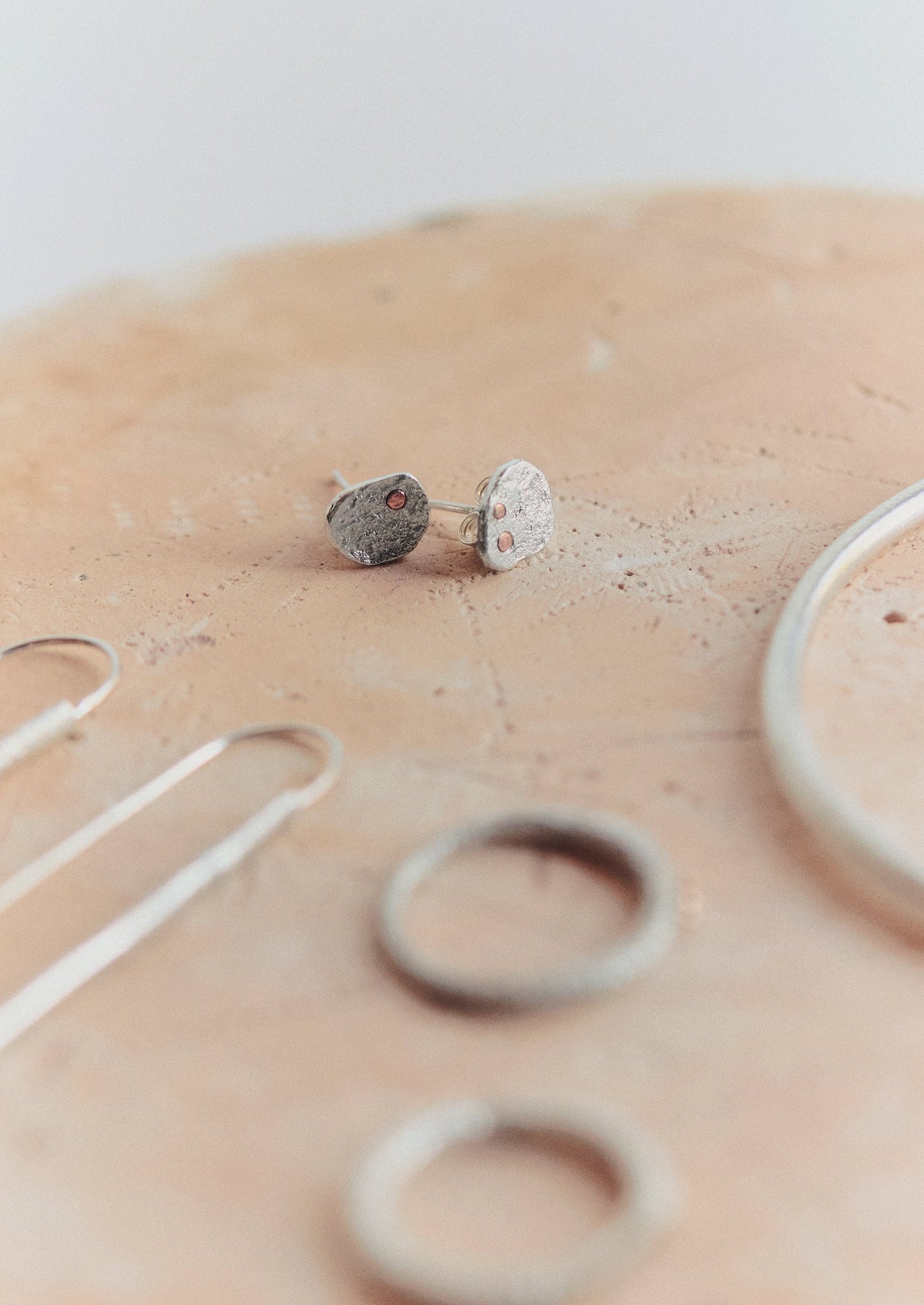 Lindey Tydeman Stud Earrings | Silver/Gold/Copper